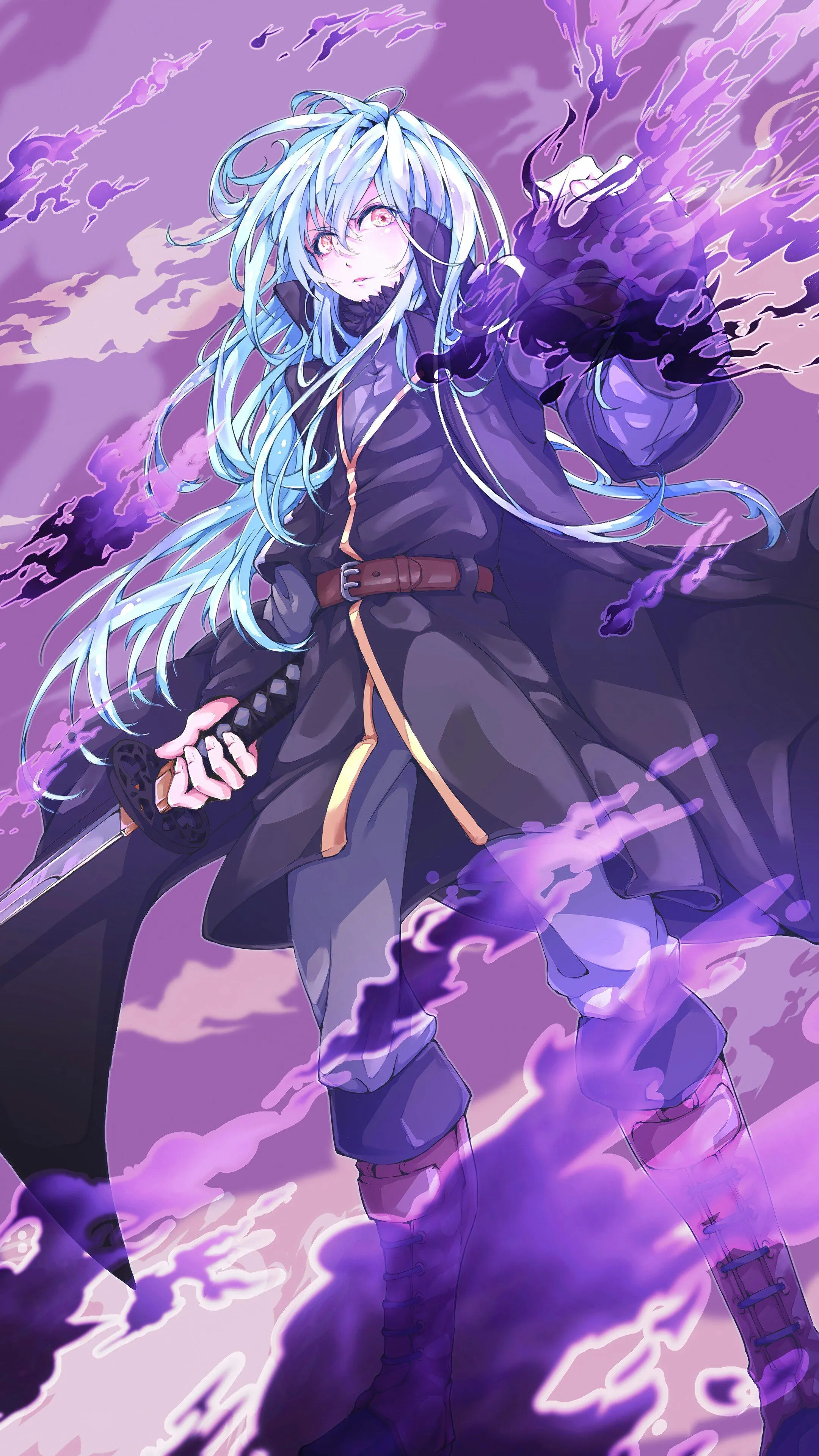 Mystic Warrior with Flowing hair Commanding Dark Energy
