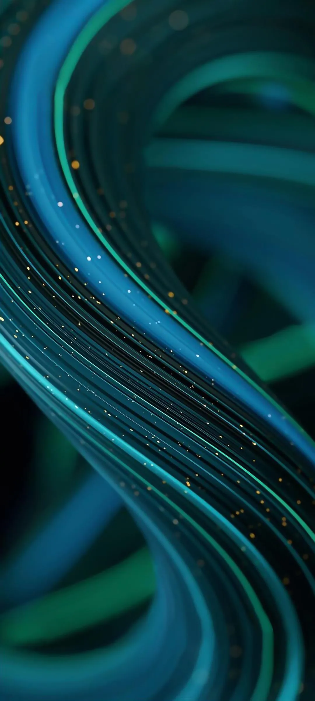 Neon Blue Curves Forming Abstract Digital Lines Wallpaper