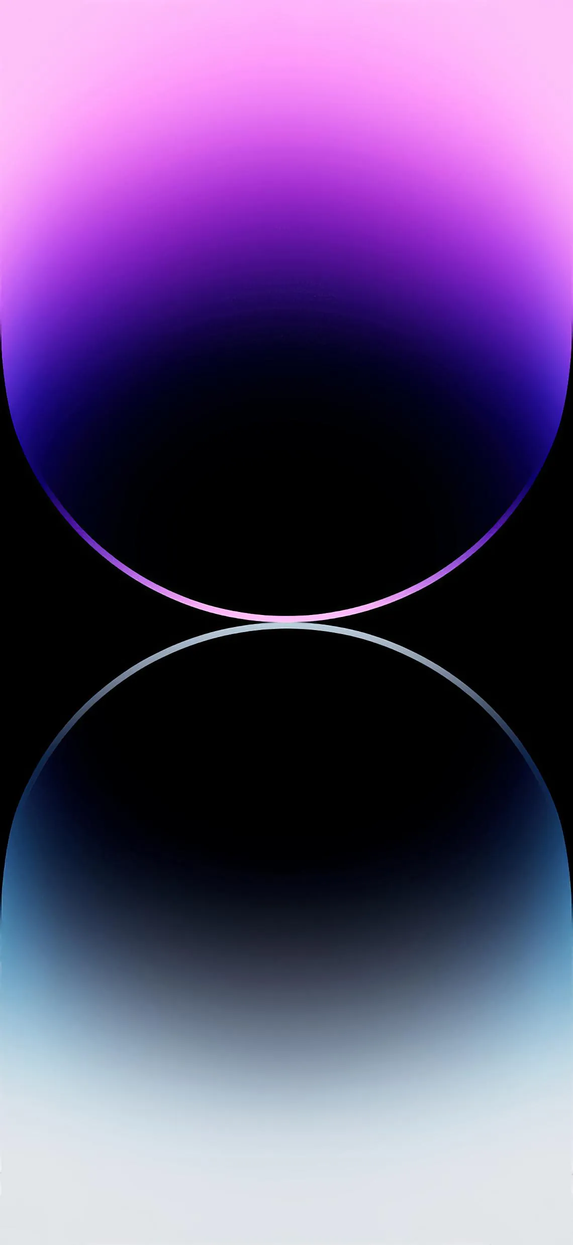 Neon Circles Reflection in Futuristic Gradient Glow