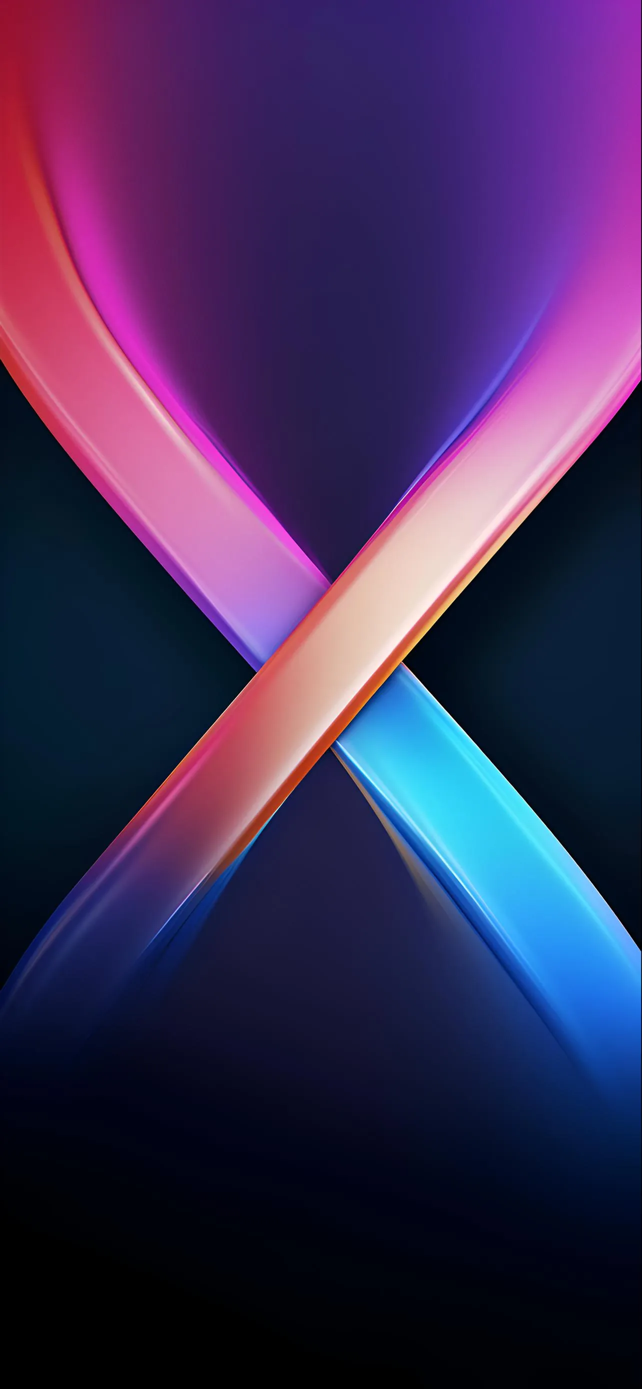 Neon Cross Pattern in Blue and Pink Gradient Light Wallpaper