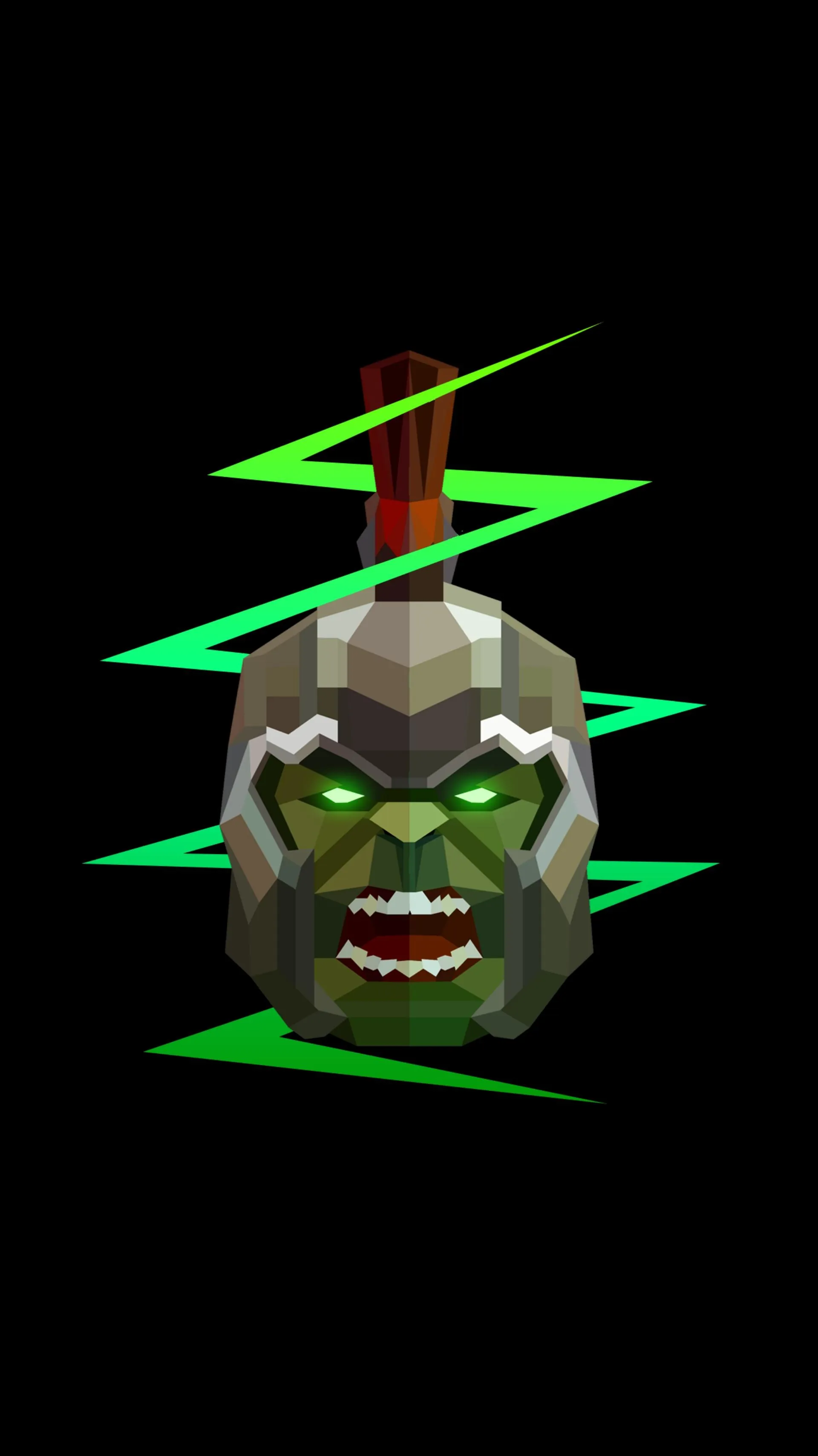 Neon Cyber Face Design for Futuristic Mobile Theme Image