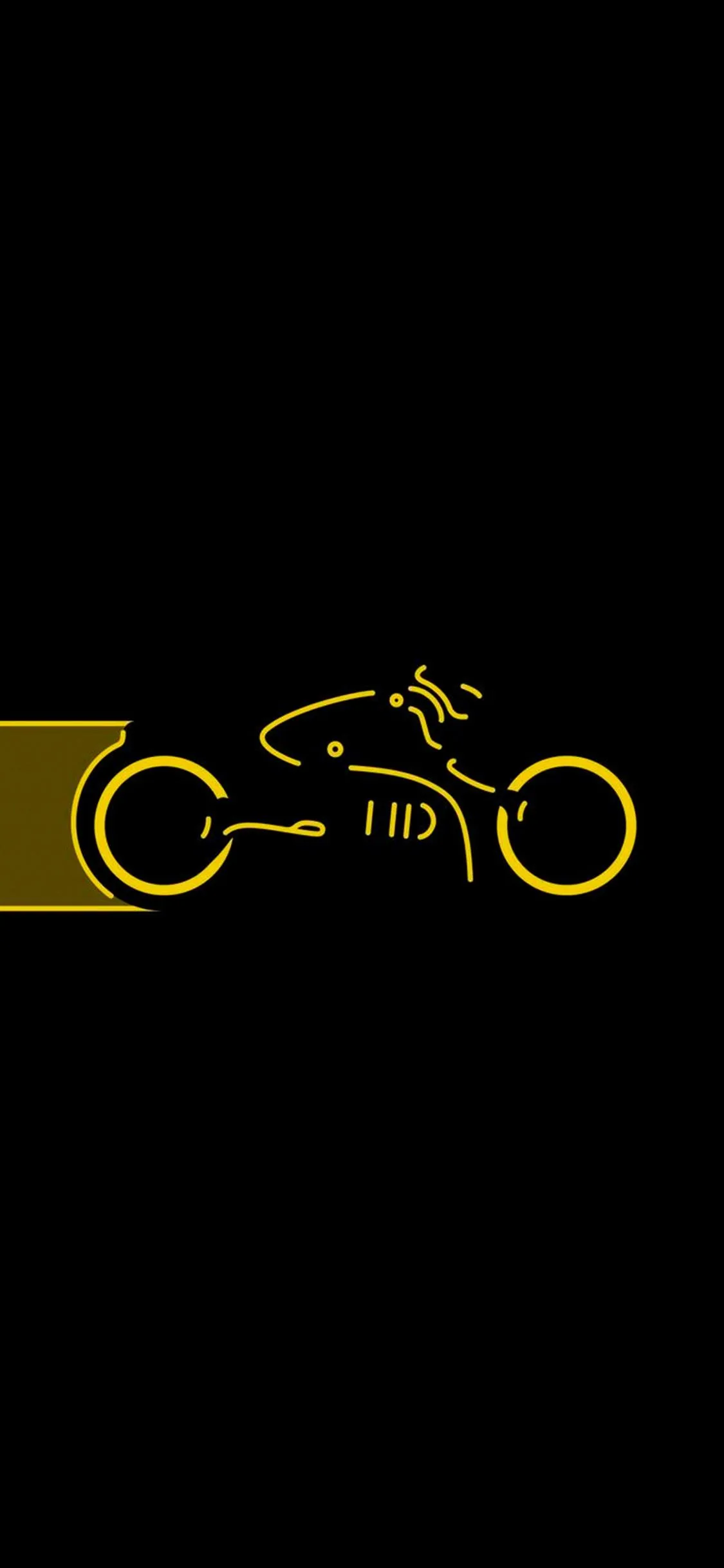 Neon Line Art Motorcycle Design with Dynamic Shape and Style