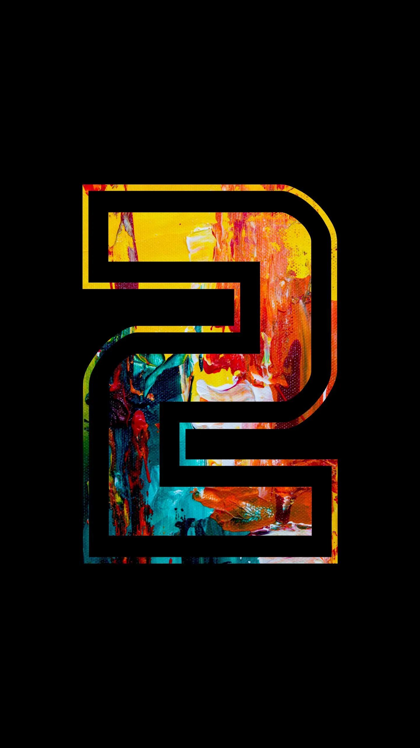 Neon Number Two Glowing in Futuristic Colorful Design