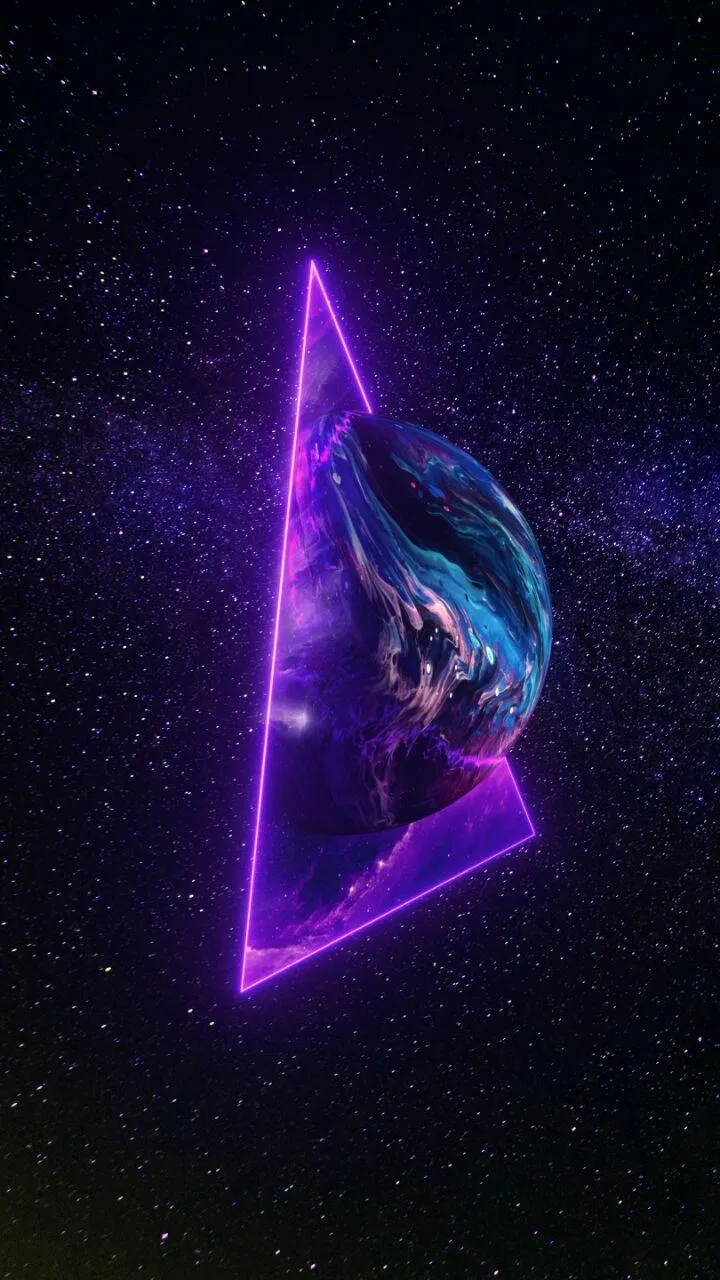 Neon Purple Triangle Wallpaper for Futuristic Look