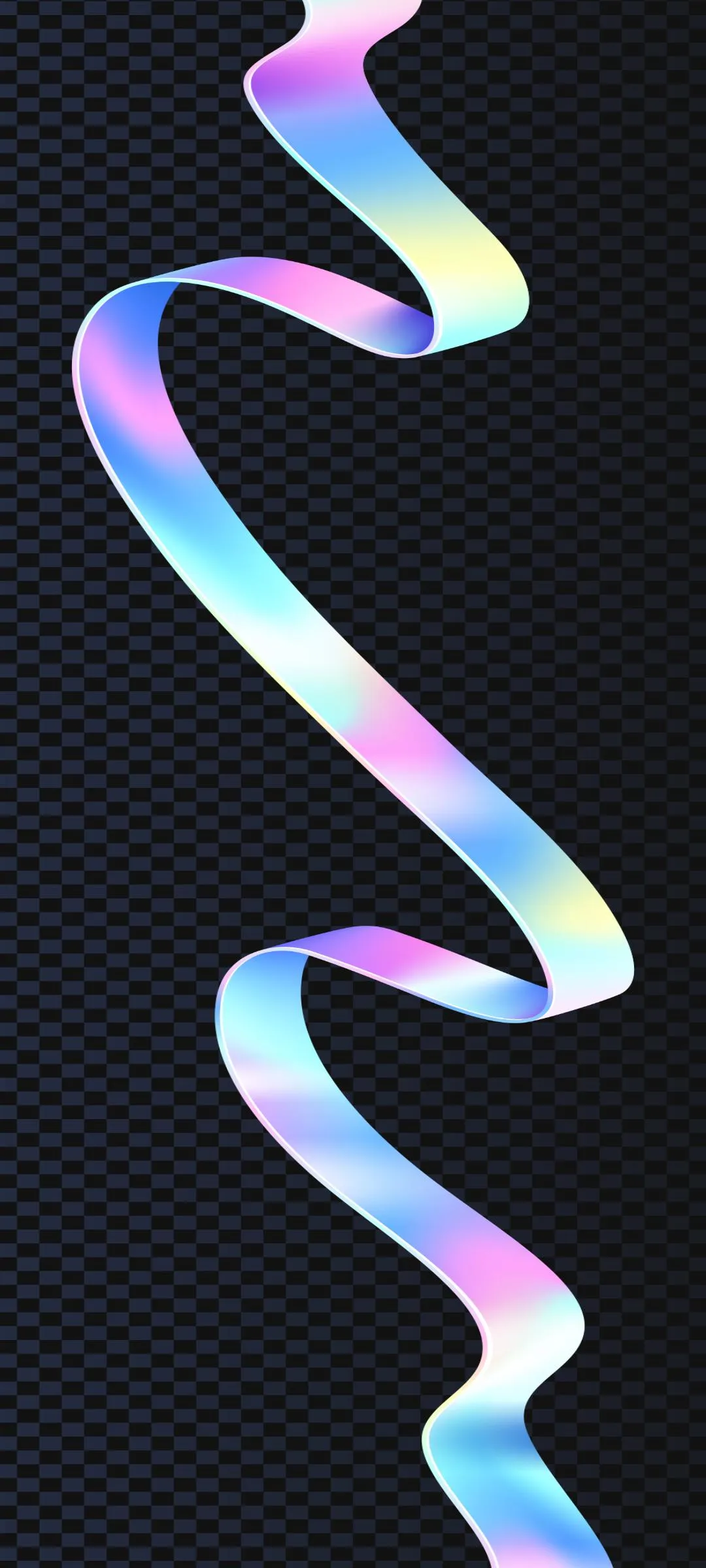 Neon Ribbon Abstract Shape Mobile Background Design