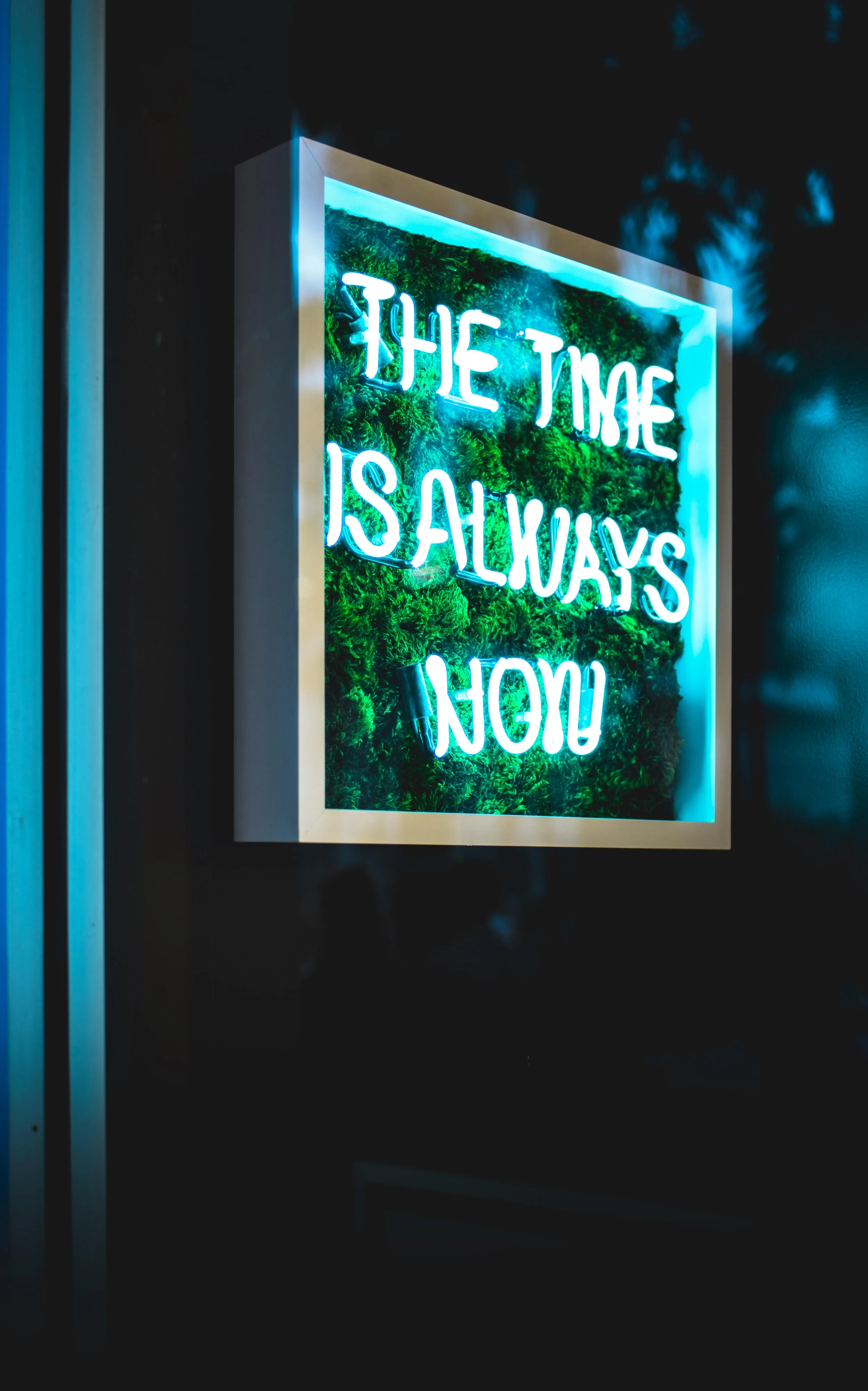 Neon Sign Glowing with Motivational Late Night Ambience