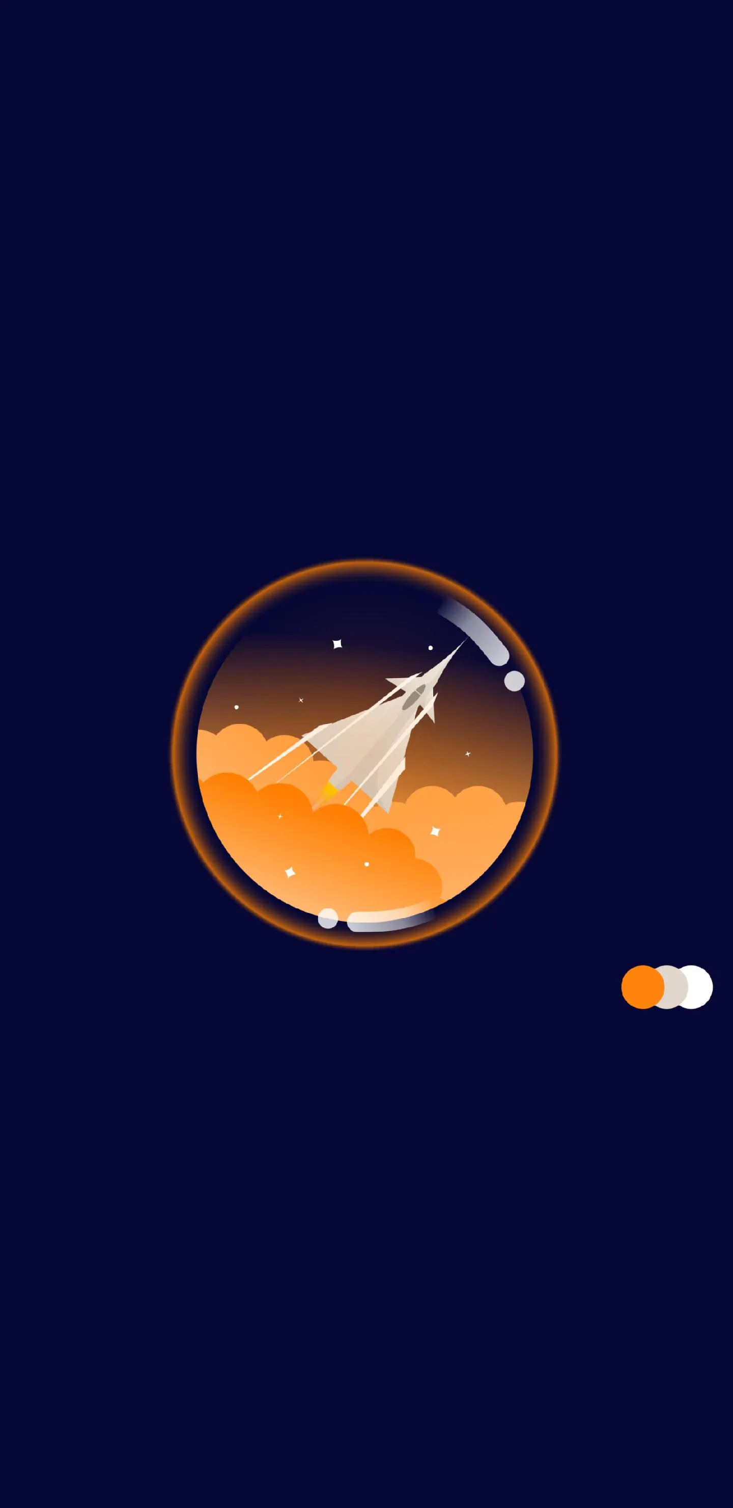 Night Moon Digital Illustration Wallpaper for Phones