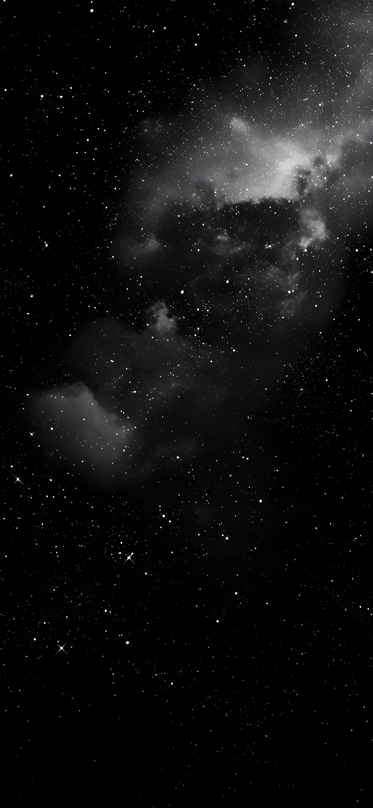 Night Sky Filled with Stars and Cosmic Dust Trails Wallpaper