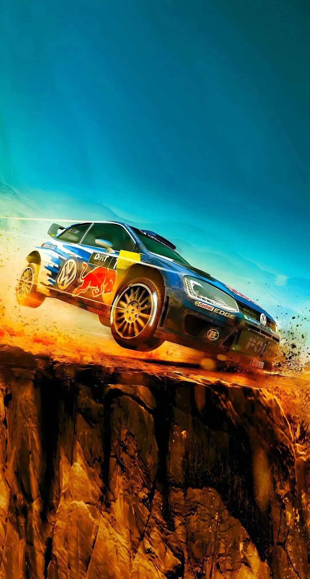 Off Road Car Jumping Over Cliff in Desert Adventure