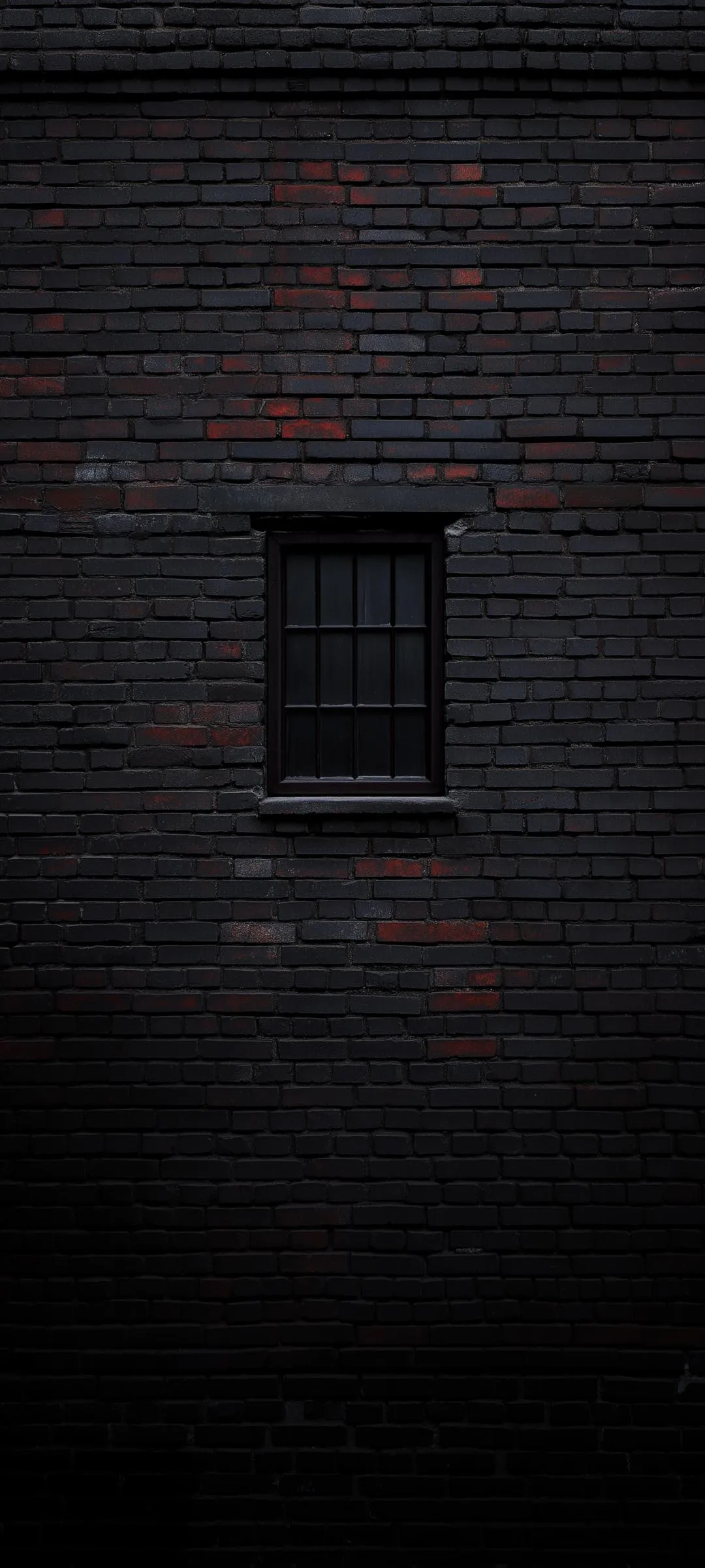 Old Brick Wall with Single Dark Window Centered Wallpaper