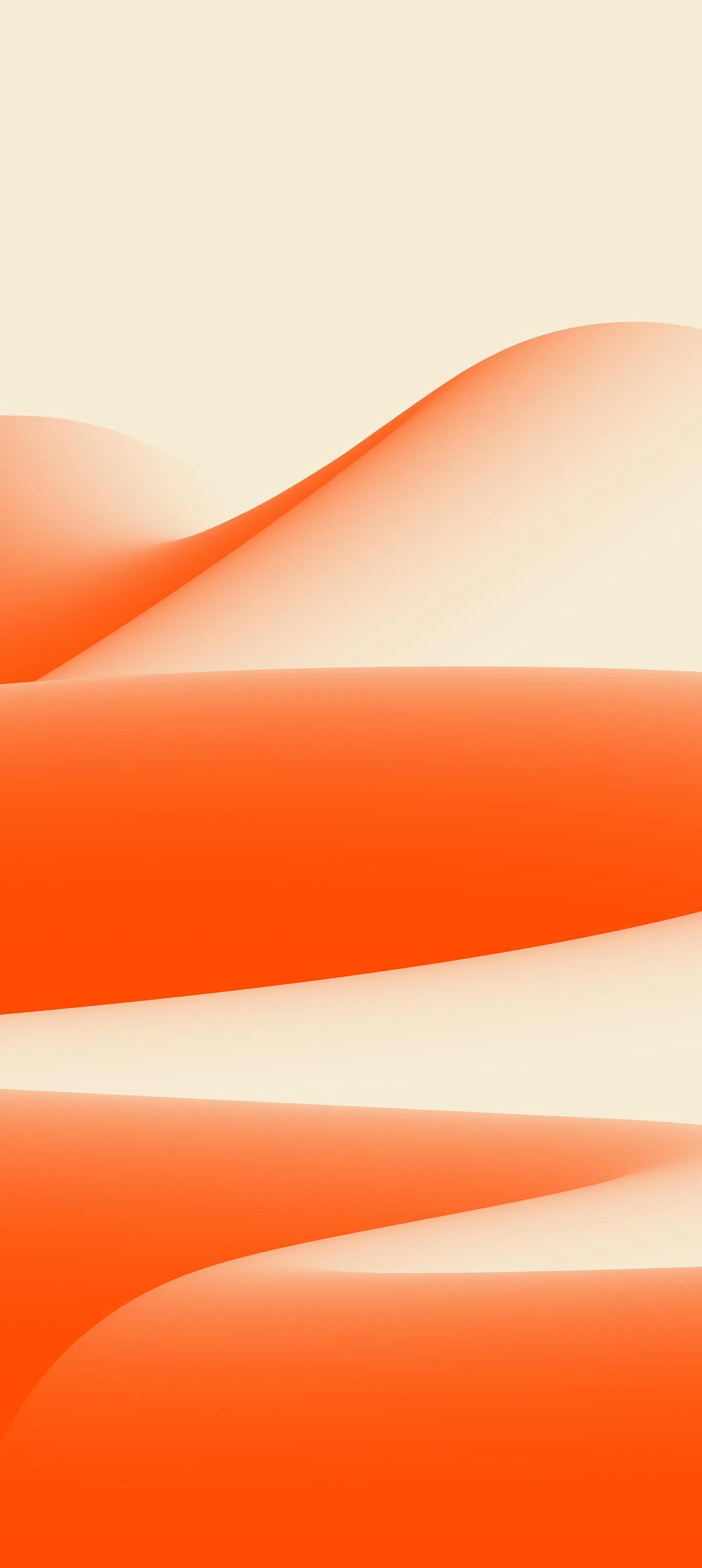 Orange Gradient Minimal Abstract Wave Phone Wallpaper