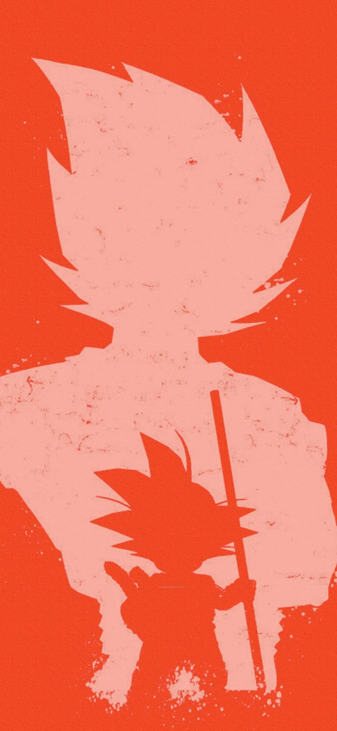 Orange Silhouette Character Drawn In Simple Artistic Form