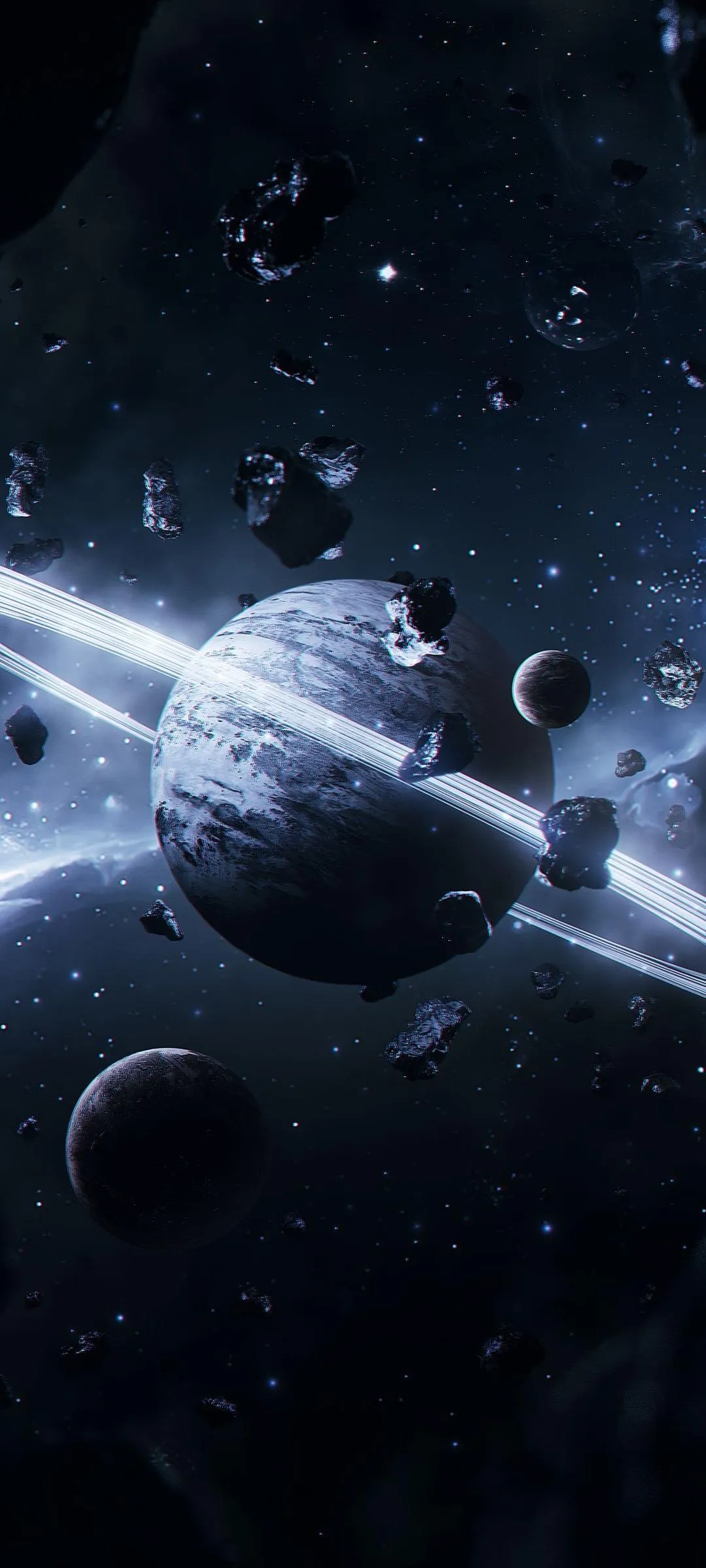 Outer Space Galaxy Scene HD Mobile Wallpaper Background