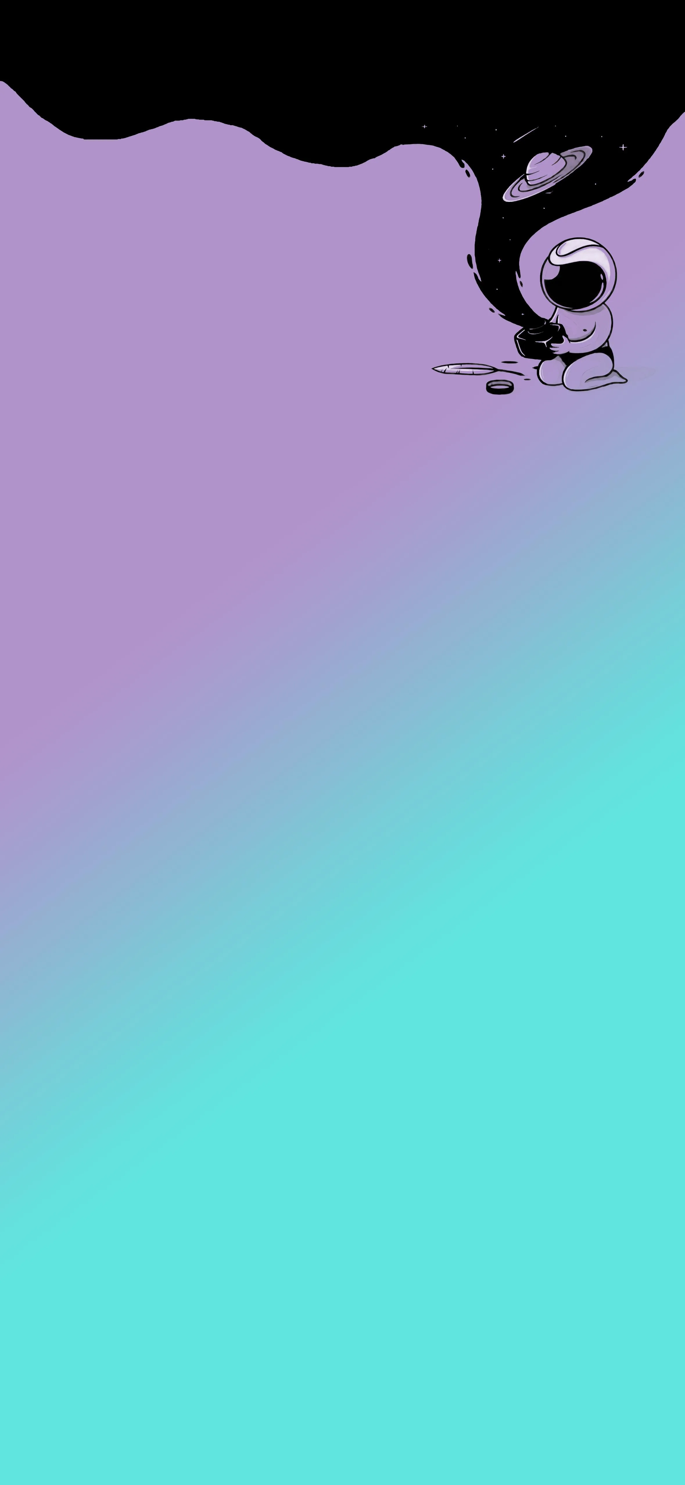 Pastel Sky Drip in Minimal Gradient Style Artwork Wallpaper