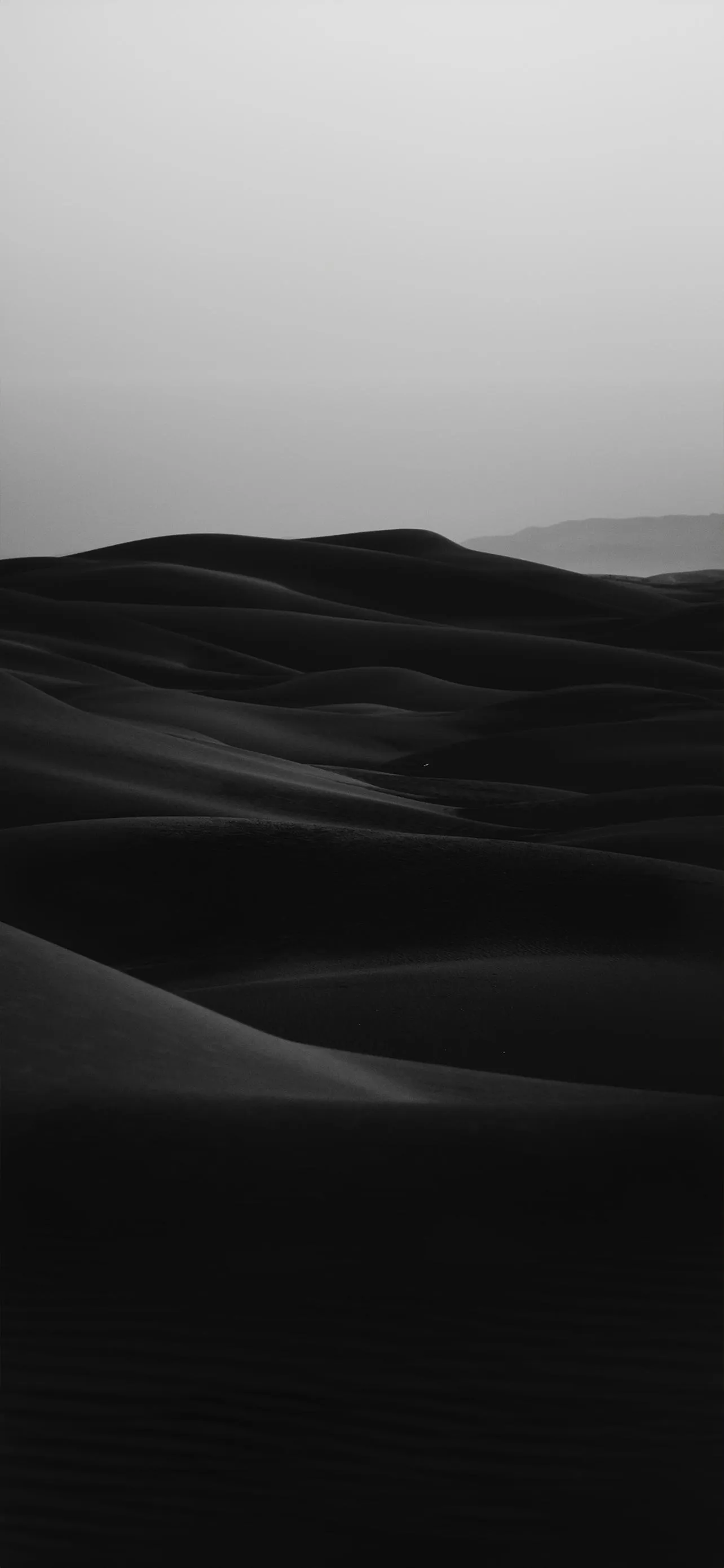 Peaceful Black and White Landscape Mountain View Wallpaper