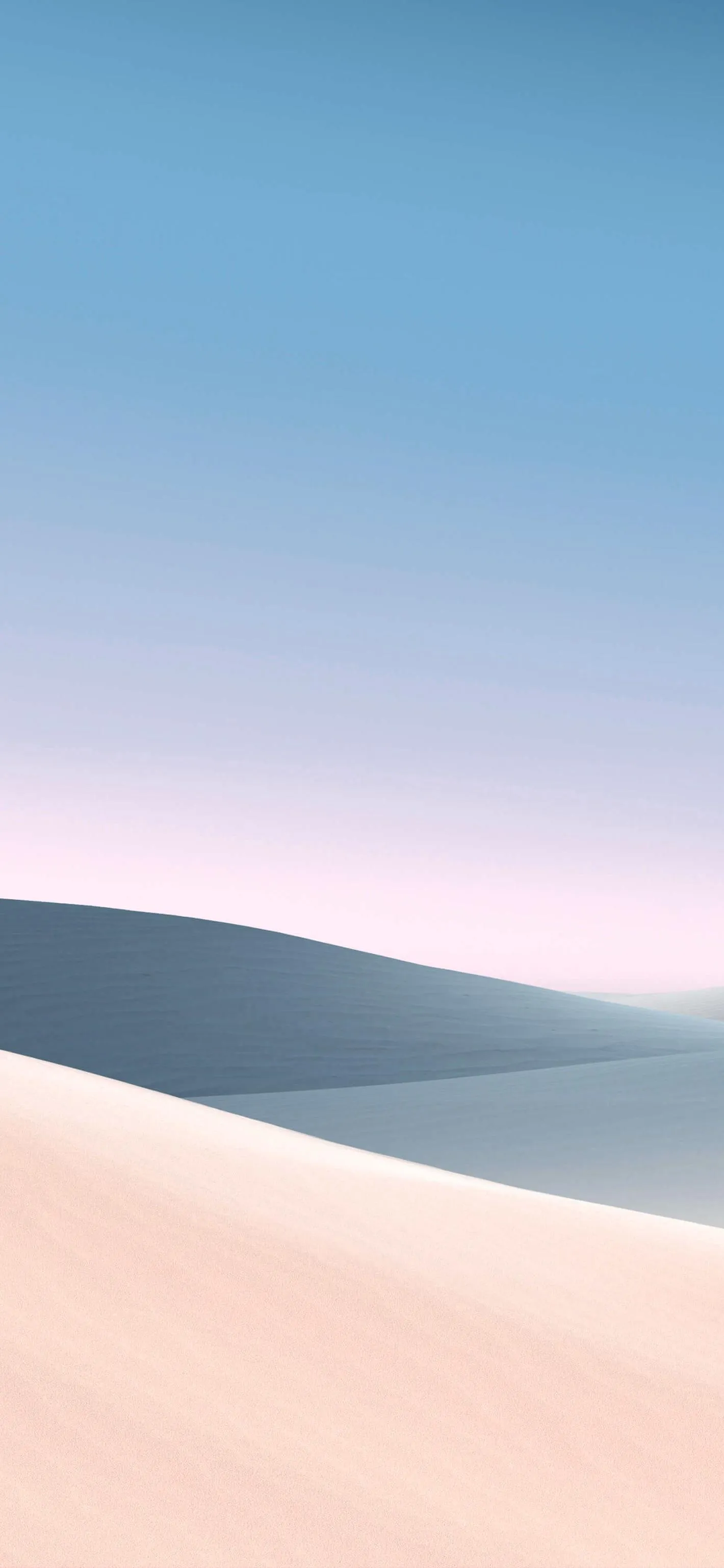 Peaceful White Sand Dunes Under Clear Blue Sky Wallpaper