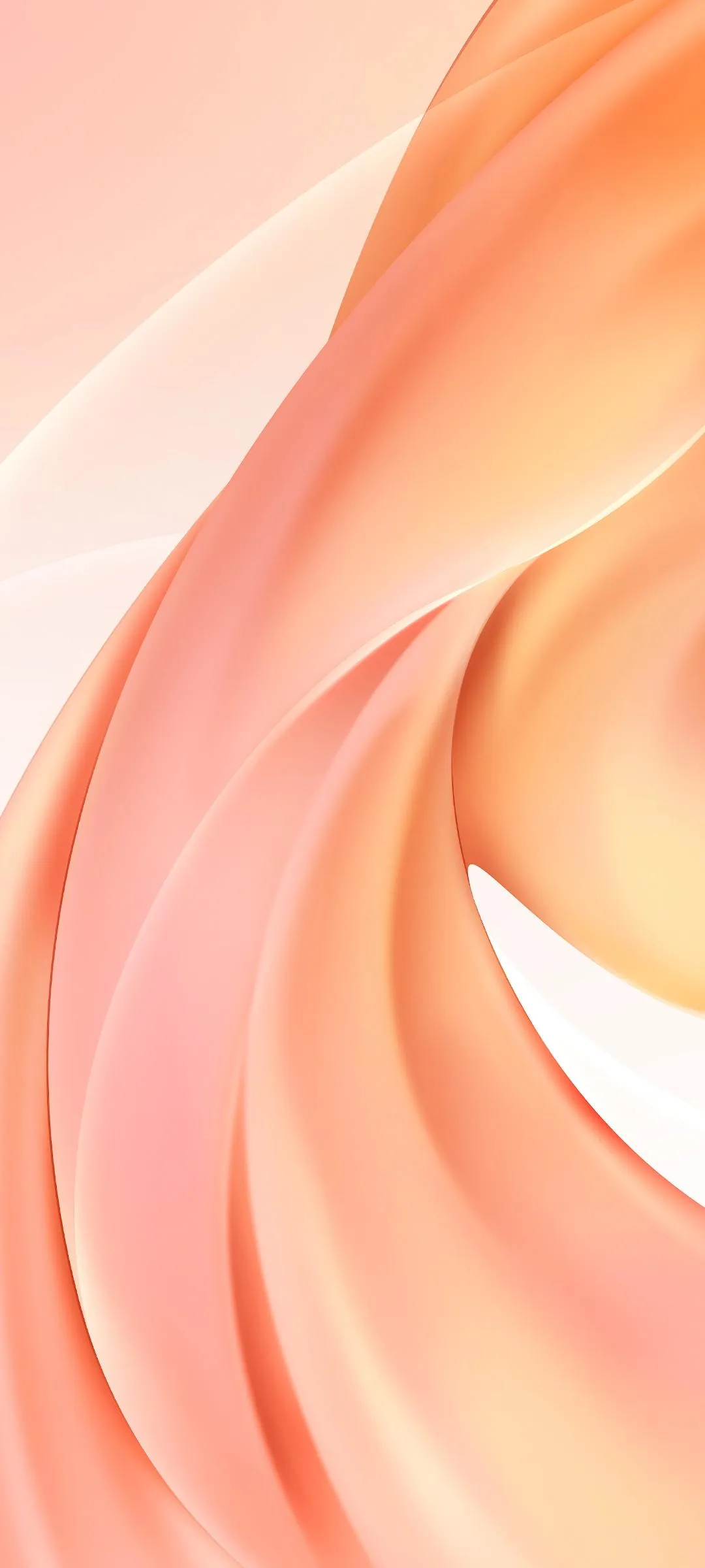 Peach Colored Swirl Wallpaper with Soft Gradient Wallpaper