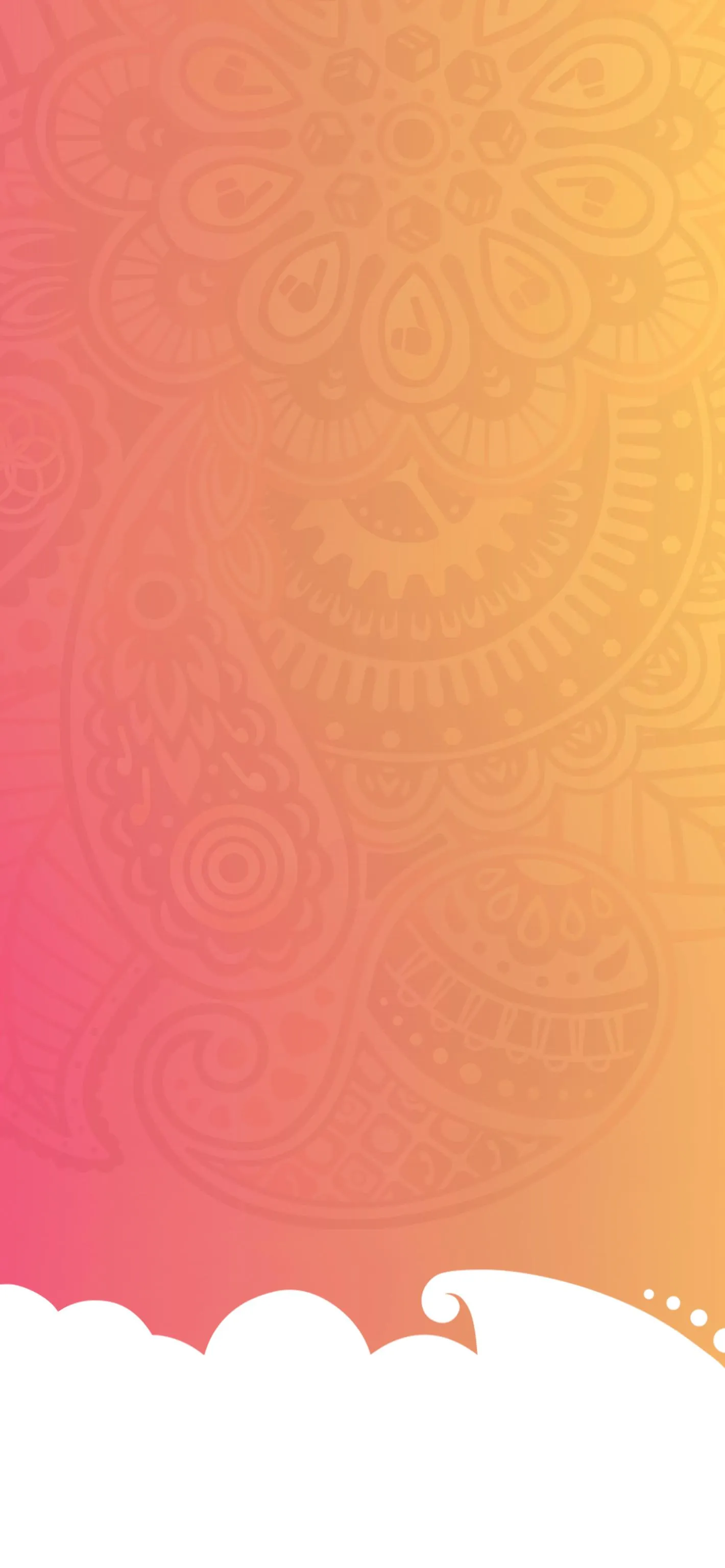 Pink Orange Gradient Mandala Artistic Mobile Wallpaper