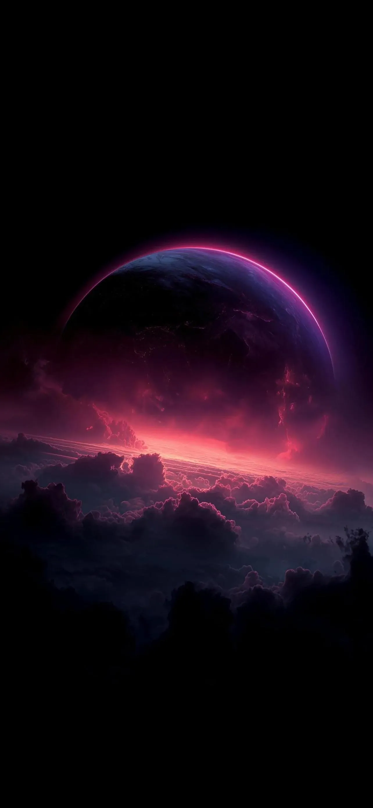 Pink Planet Horizon Fantasy Space Art Wallpaper Download