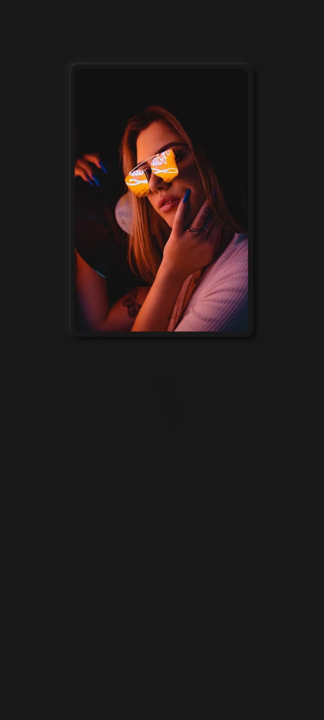 Portrait of Woman in Red Light Artistic Mobile Art