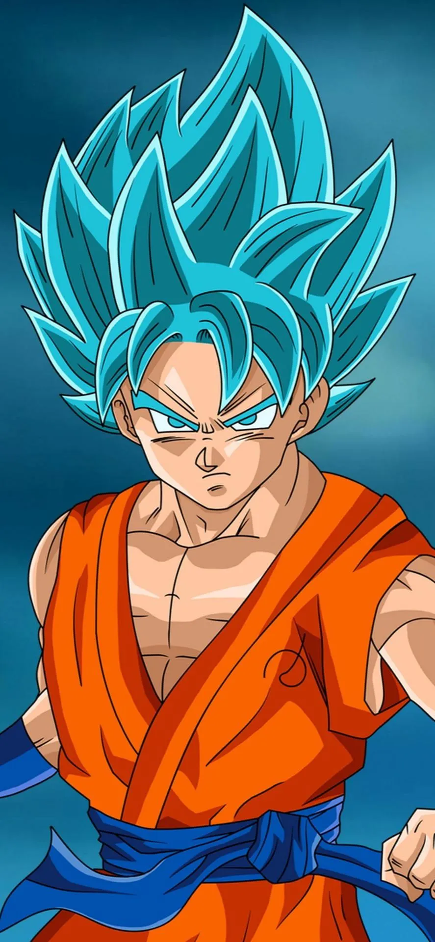 Powerful Anime Goku Super Warrior Energy Mobile Wallpaper