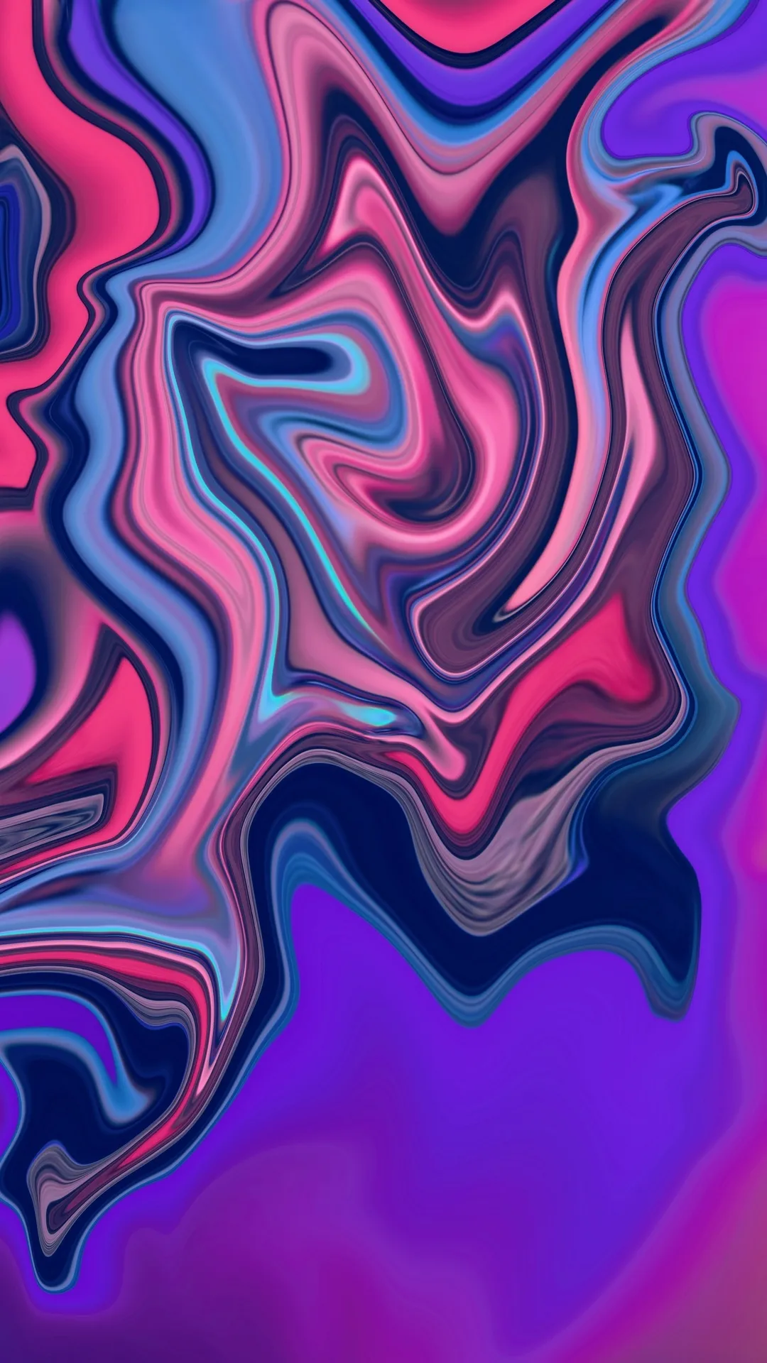 Psychedelic Marble Texture with Vivid Color Flow Wallpaper