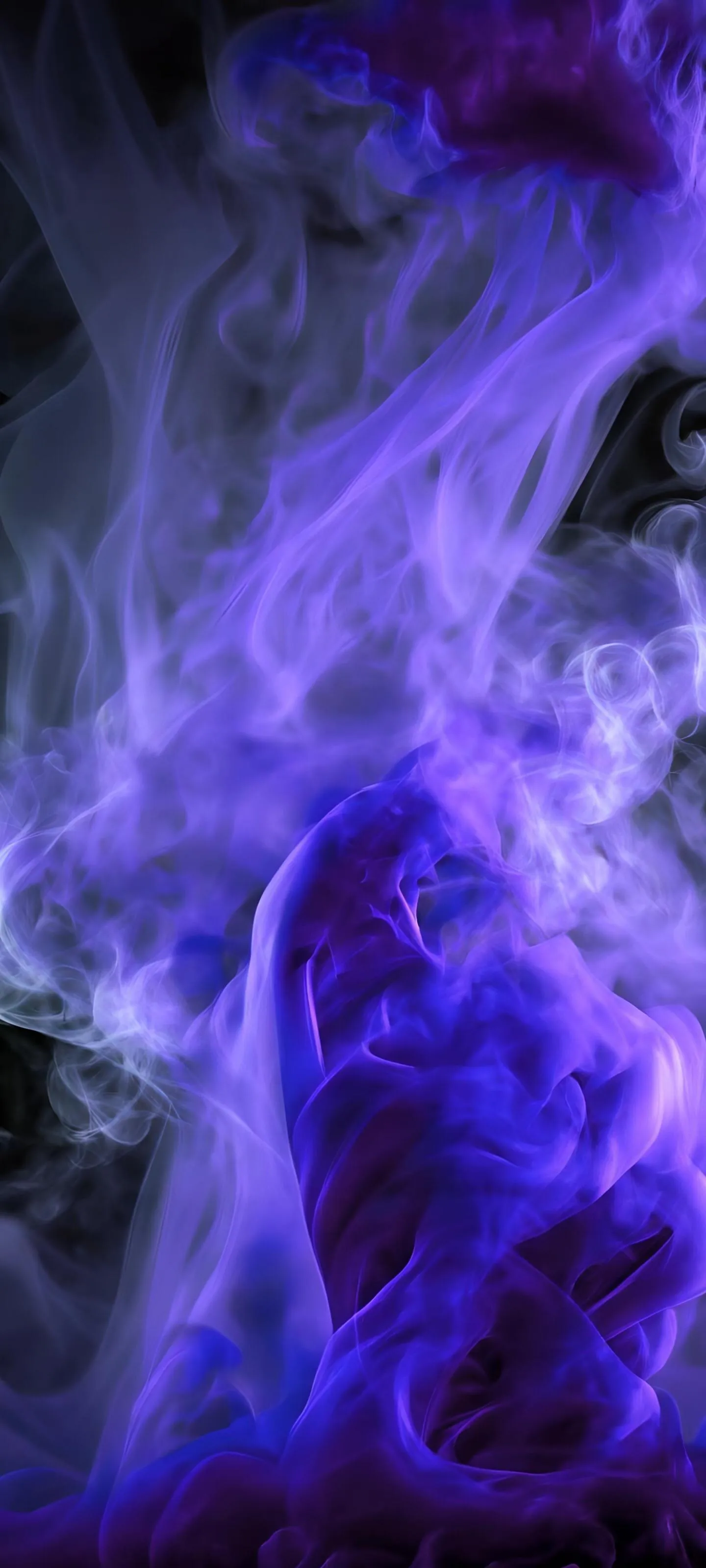 Purple and Blue Energy Waves in Digital Abstract Form