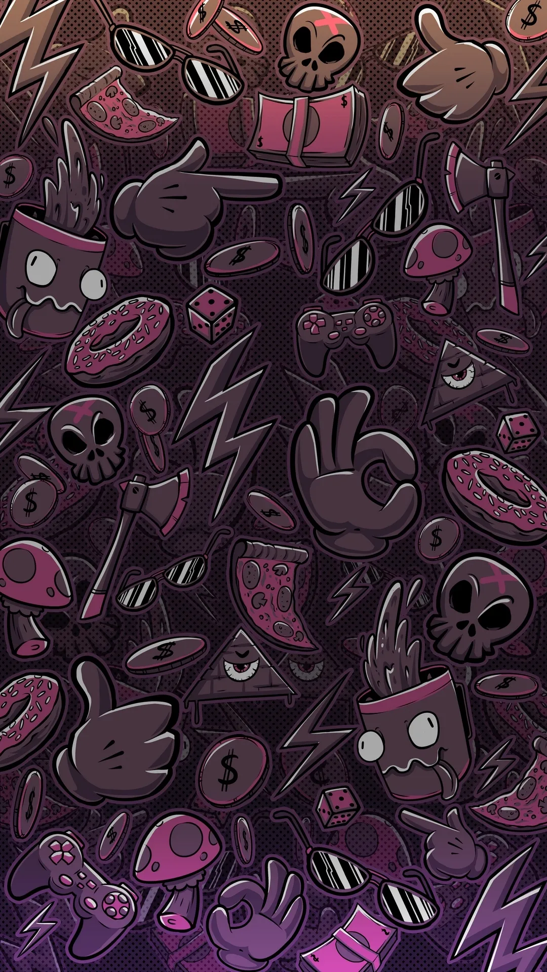 Purple and Brown Abstract Texture with Fine Detail Wallpaper