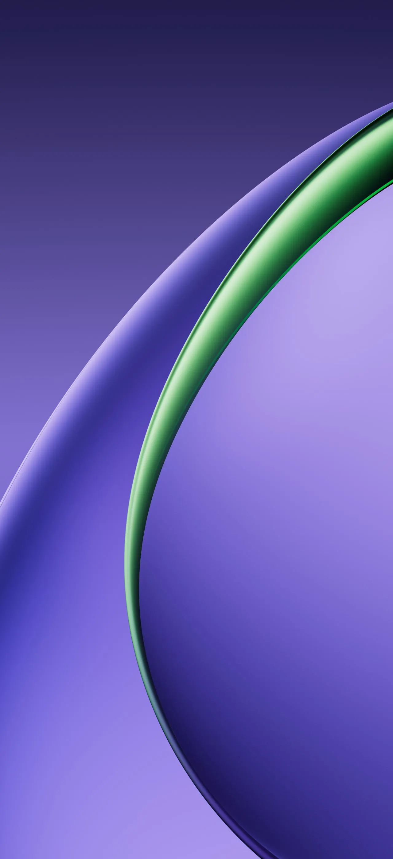 Purple and Green Curved Gradient Minimal Design Wallpaper