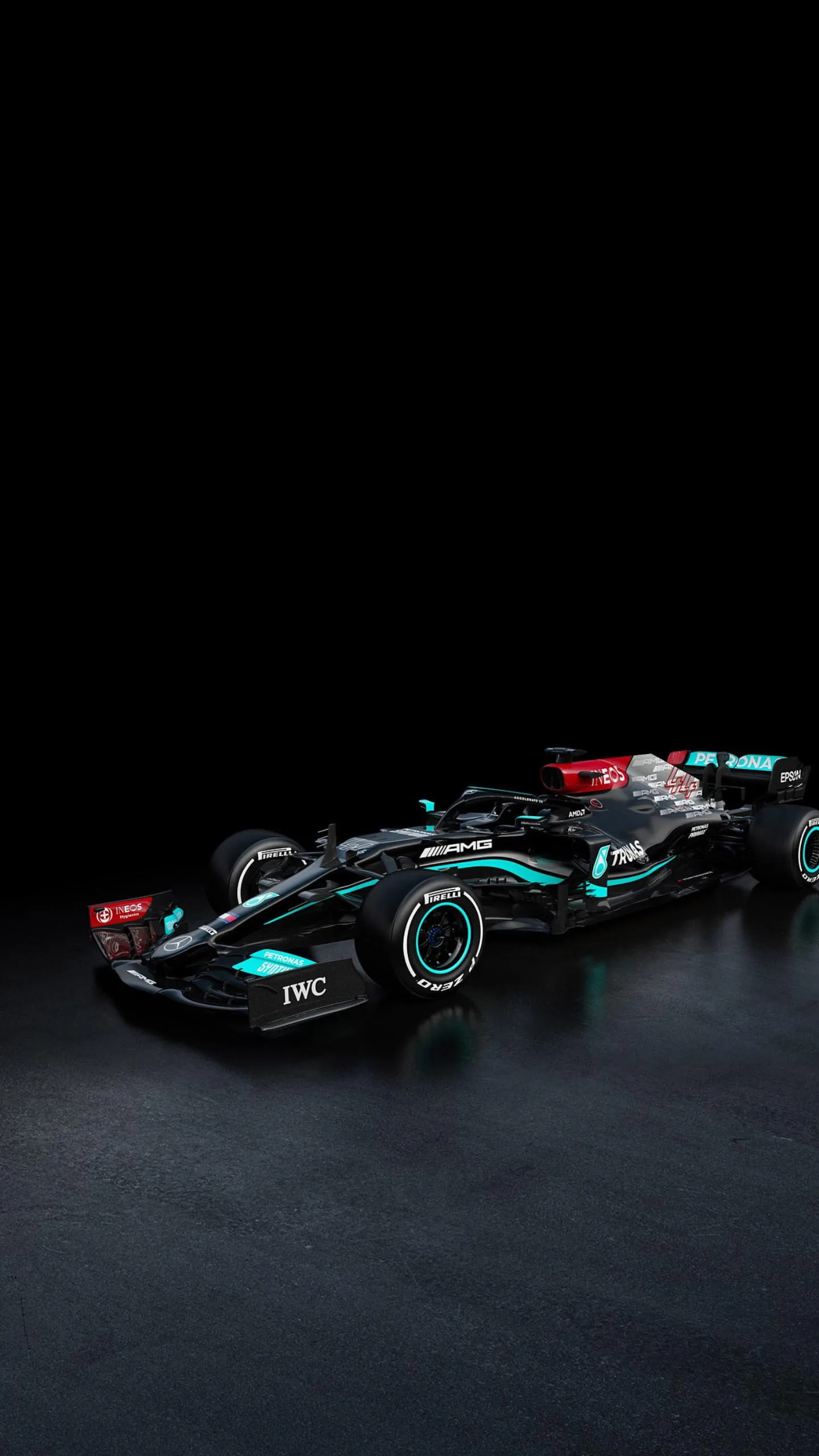 Racing Car on Track with Dark Background Vibes Wallpaper