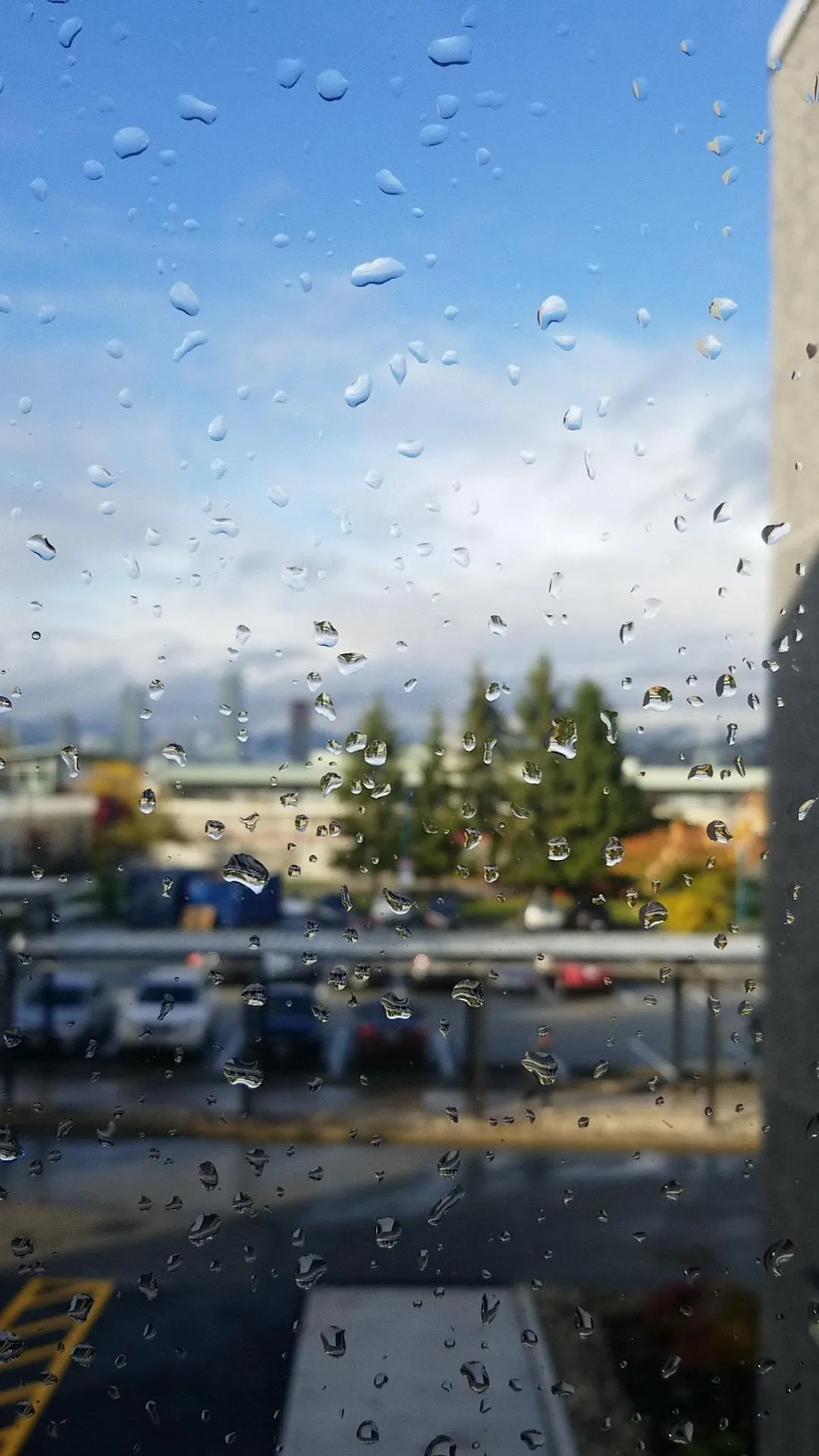 Rain Window City View HD Mobile Background Image HD