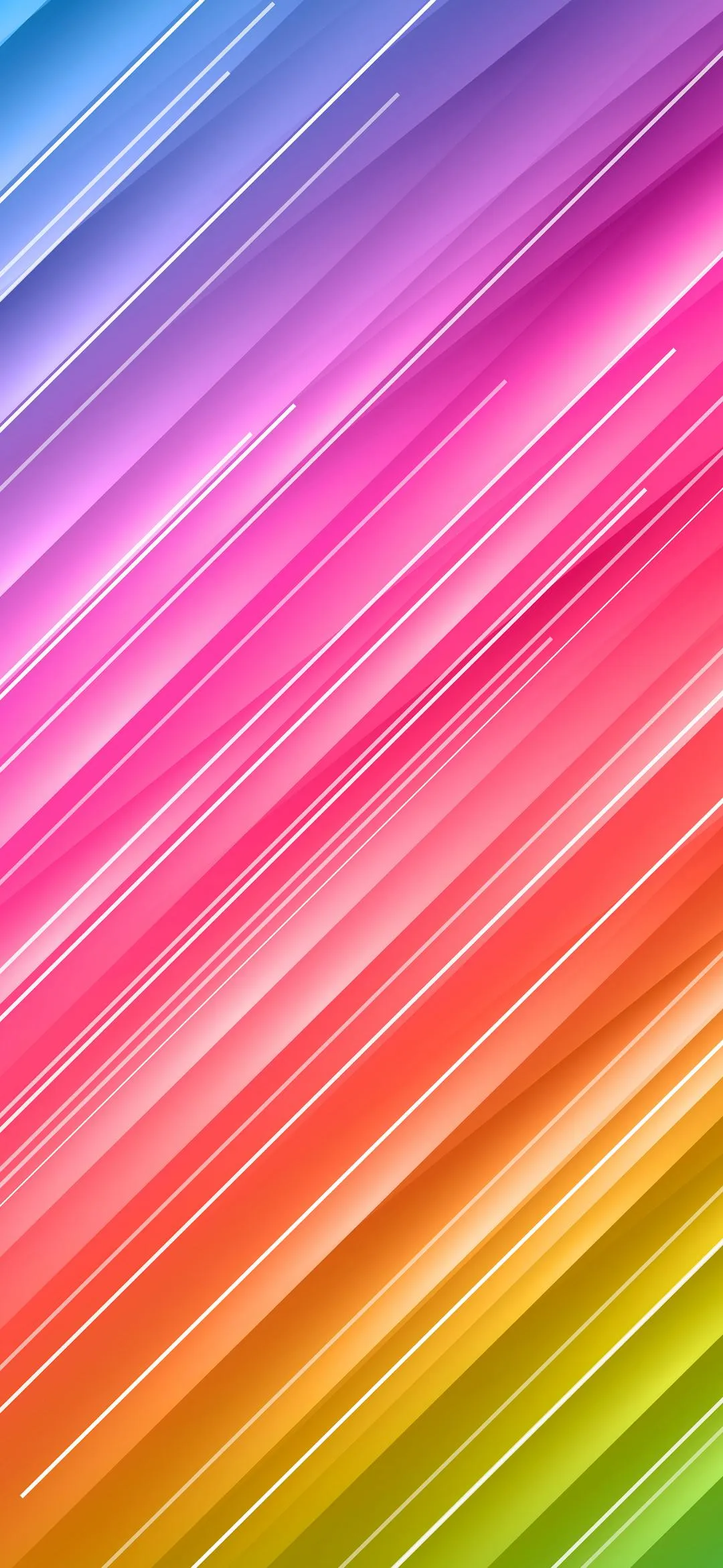 Rainbow Colored Diagonal Gradient Lines on Bright Background