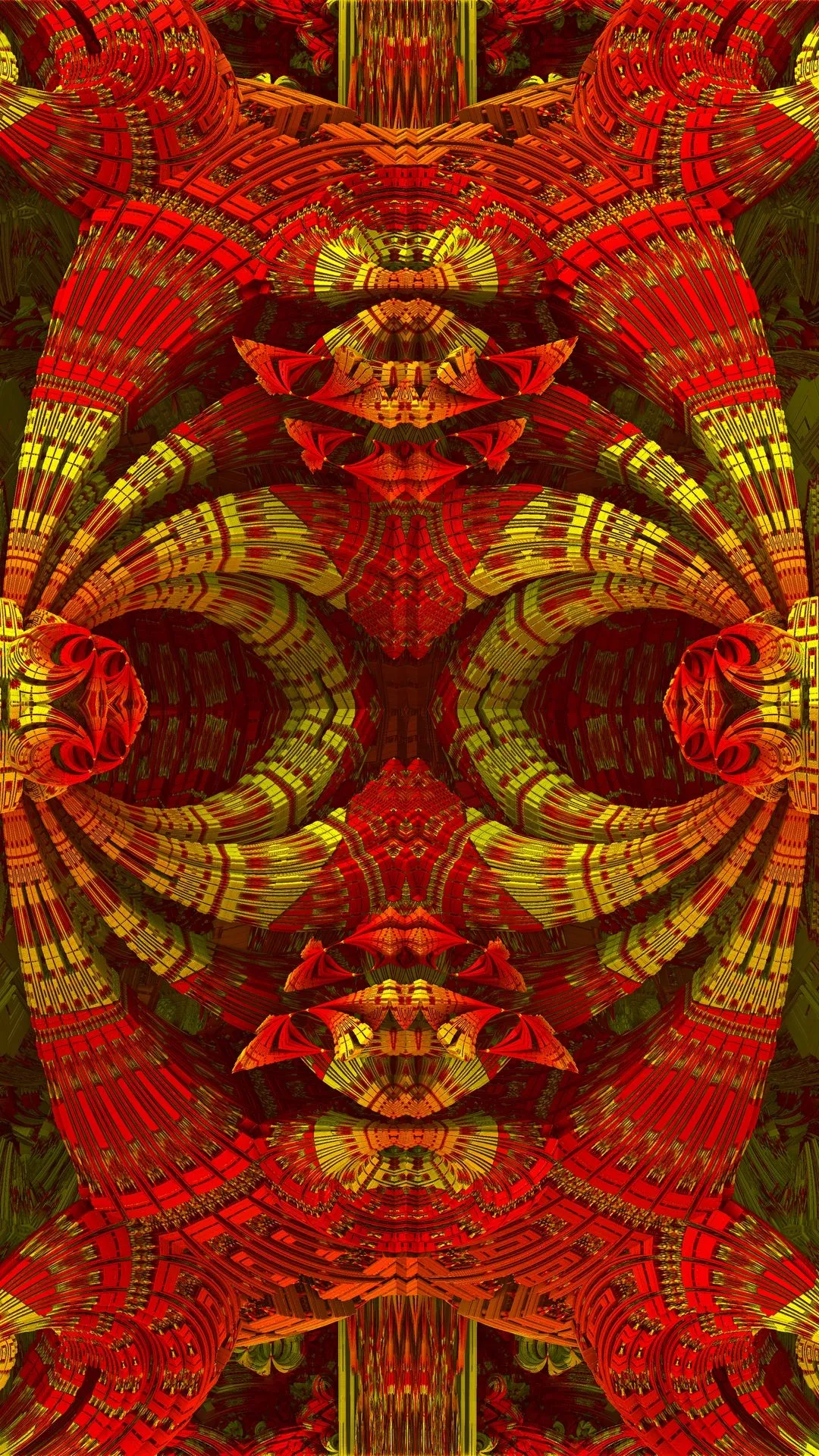 Red Abstract Pattern with Artistic Textures Wallpaper