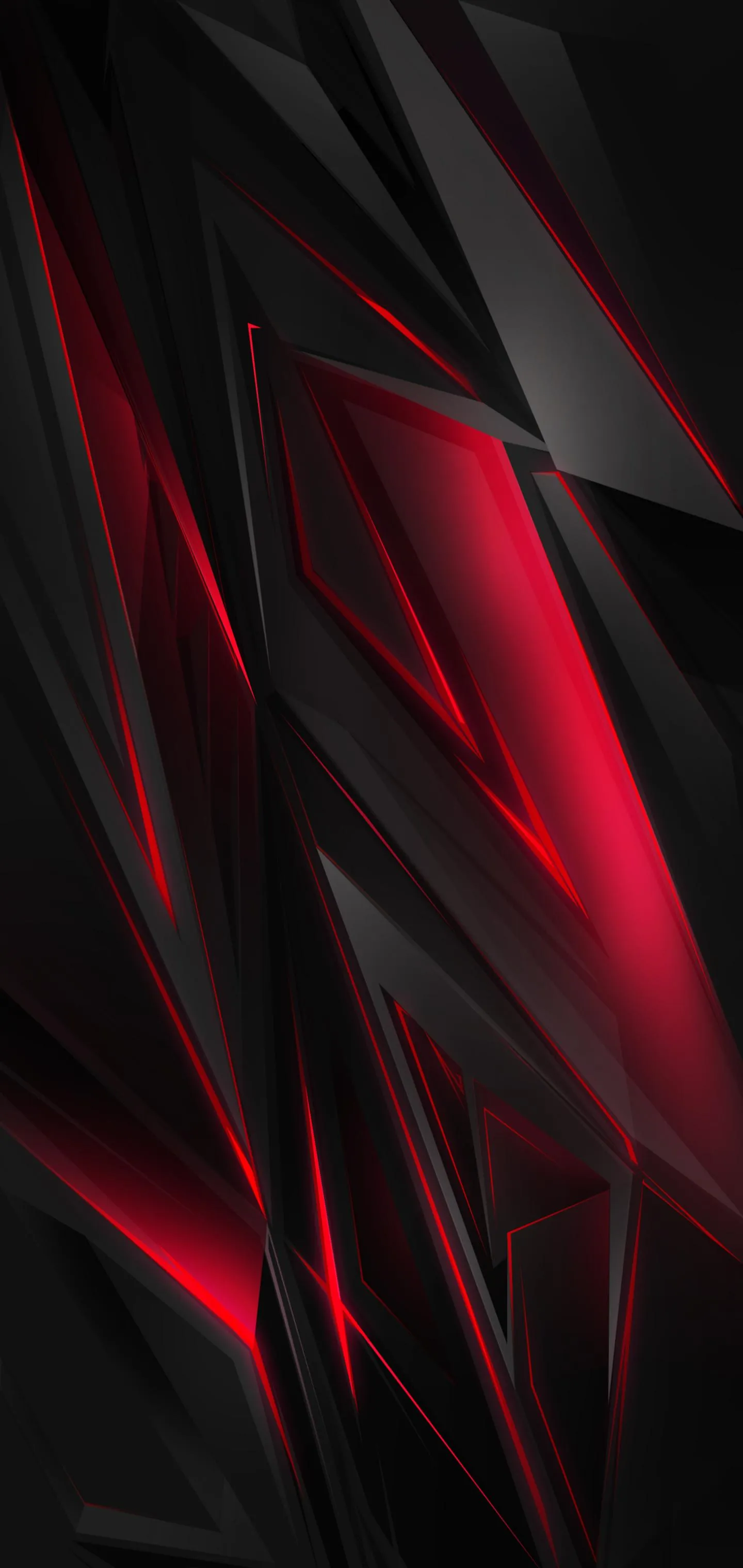 Red and Black Abstract Geometric Light Pattern Design