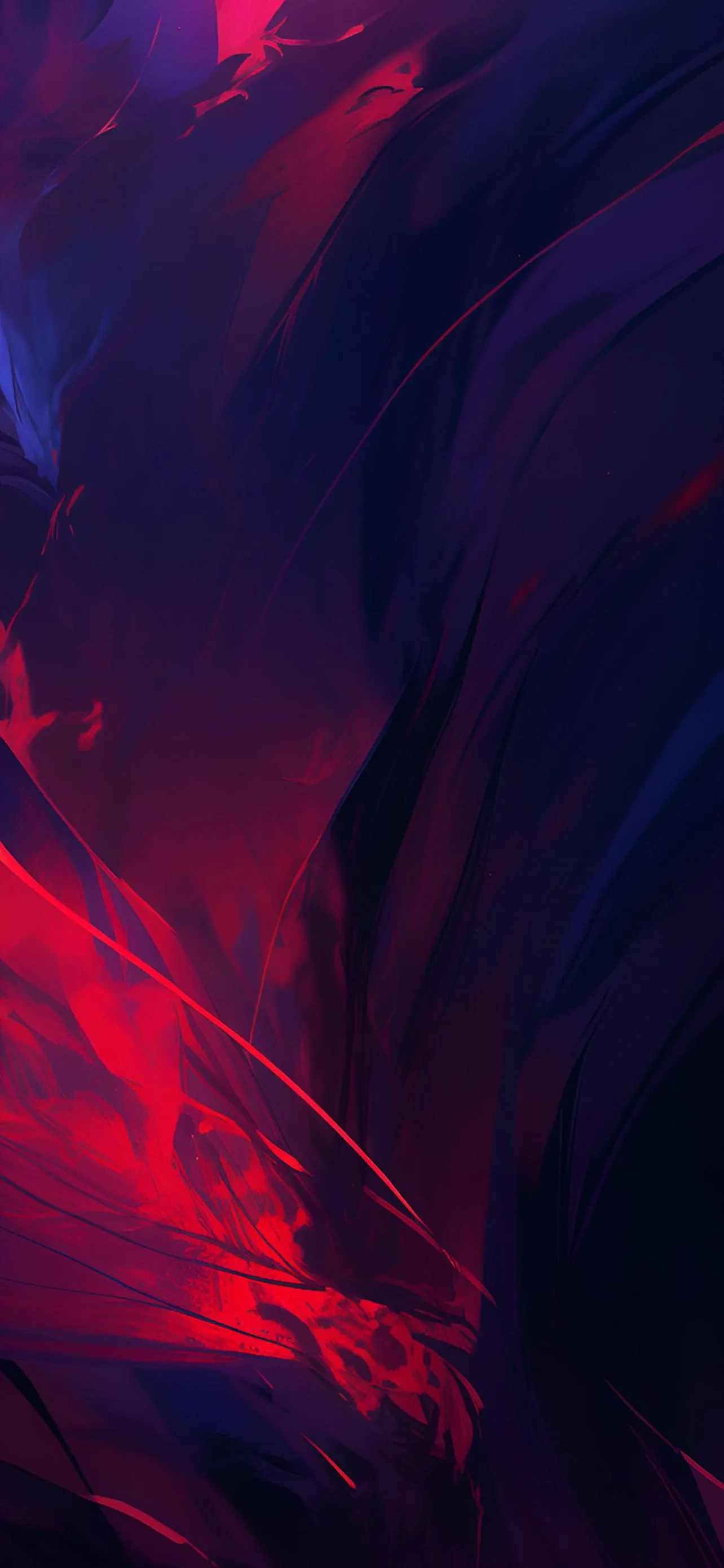 Red and Blue Abstract Energy Flow Digital Art Wallpaper