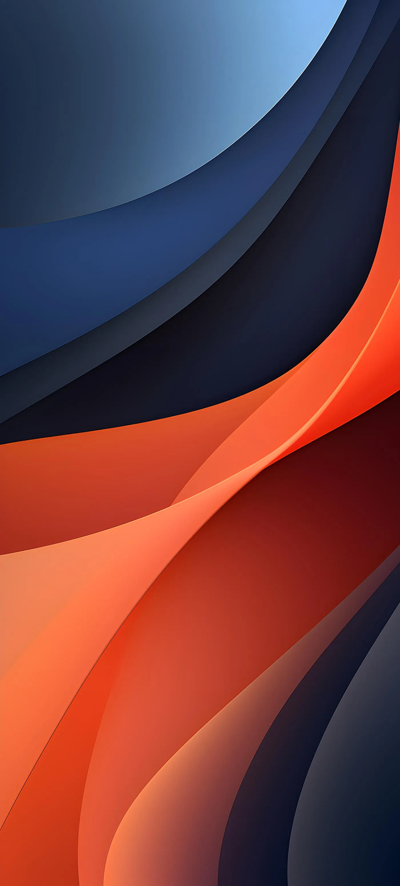 Red and Blue Abstract Waves Elegant Gradient Design 4K