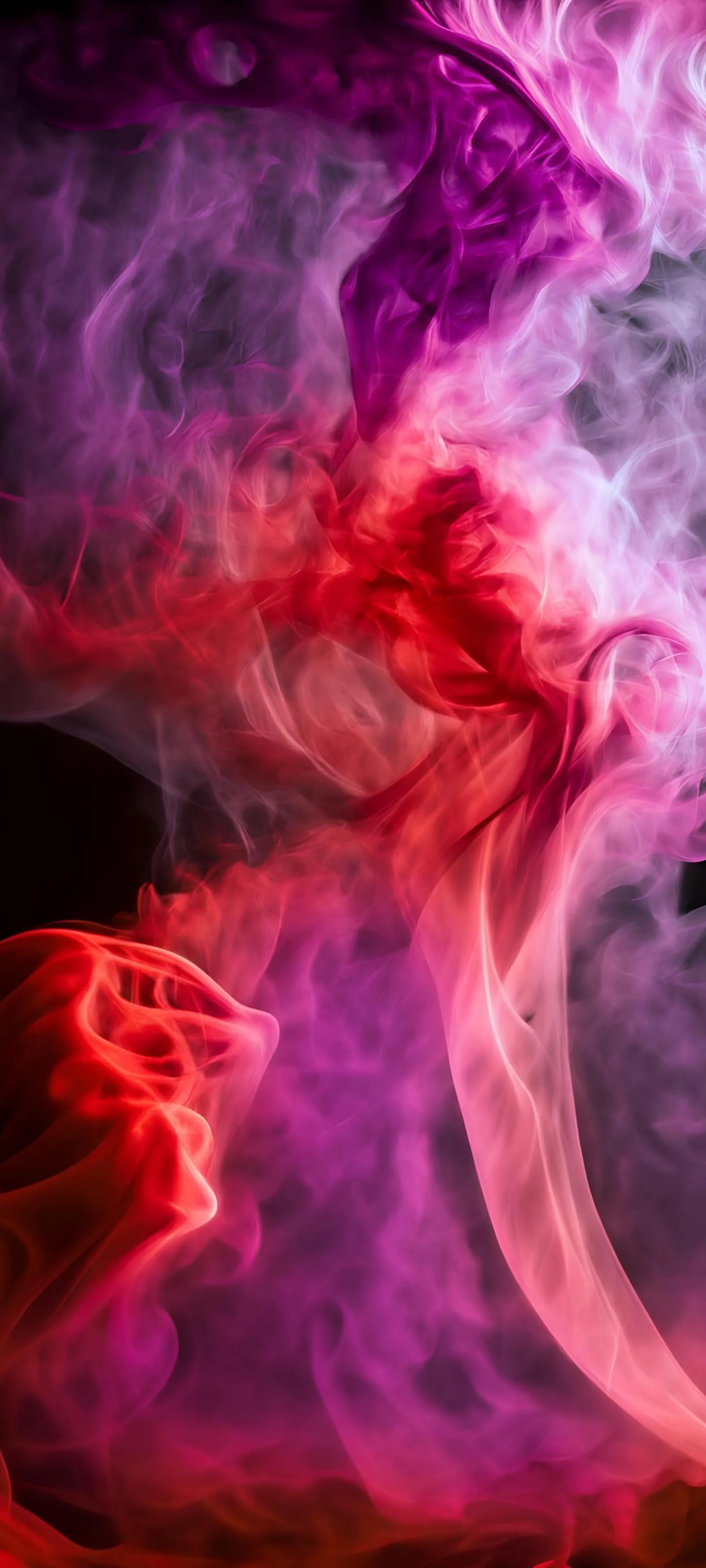 Red and Purple Abstract Explosion with Smoke in Space