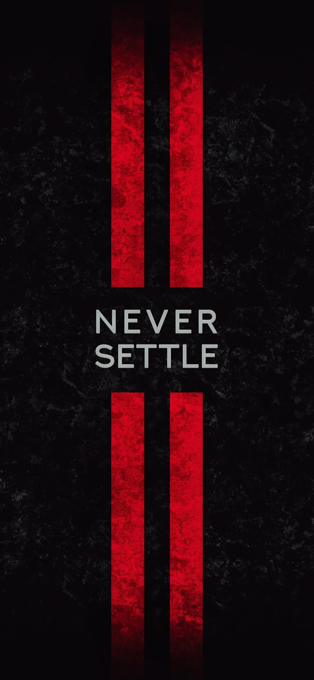 Red Black Stripes with Never Settle Text Design Wallpaper