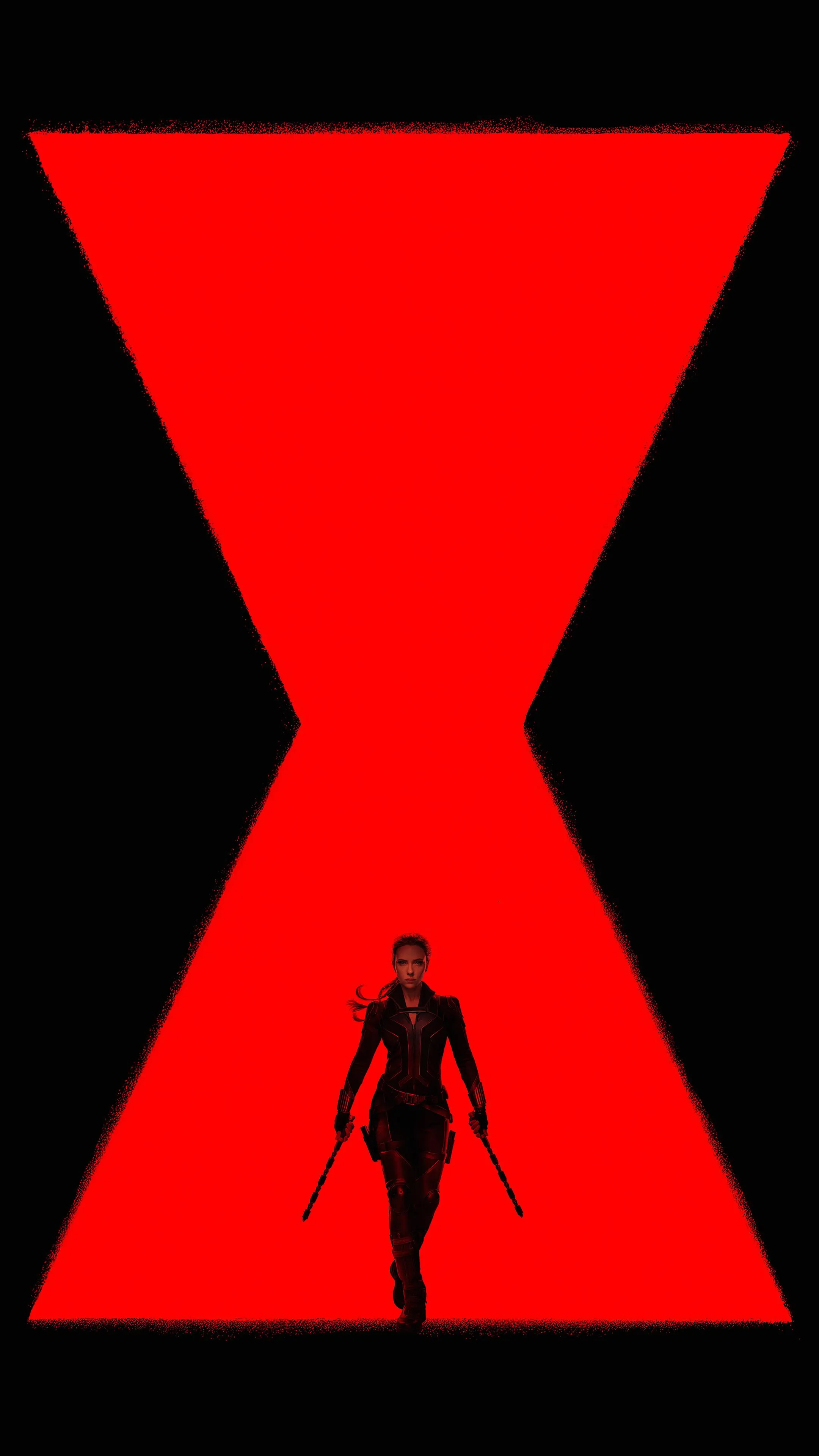 Red Black Widow Logo Mobile Wallpaper for Marvel Fans