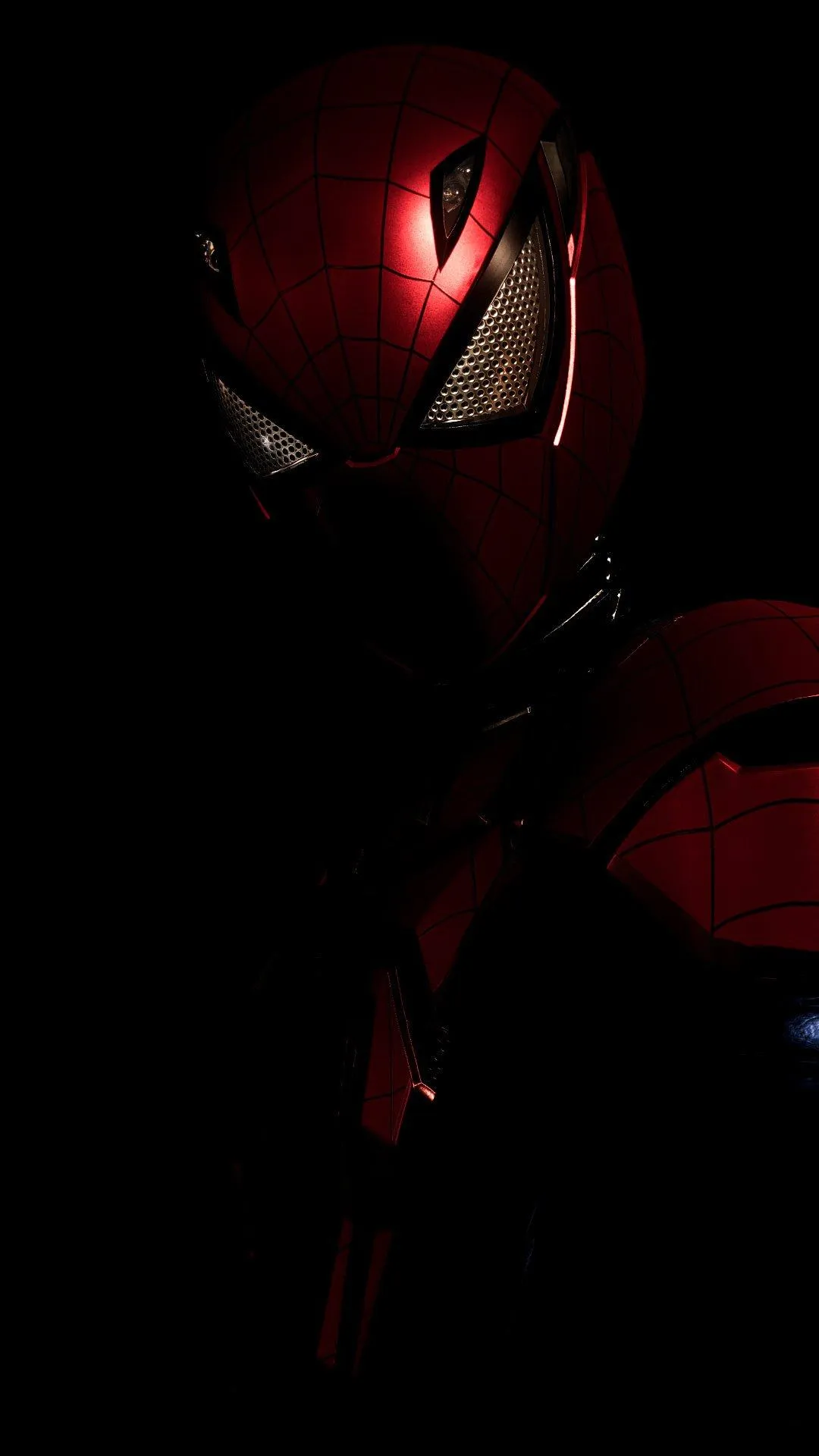 Red Light Robot Helmet Futuristic Concept Wallpaper