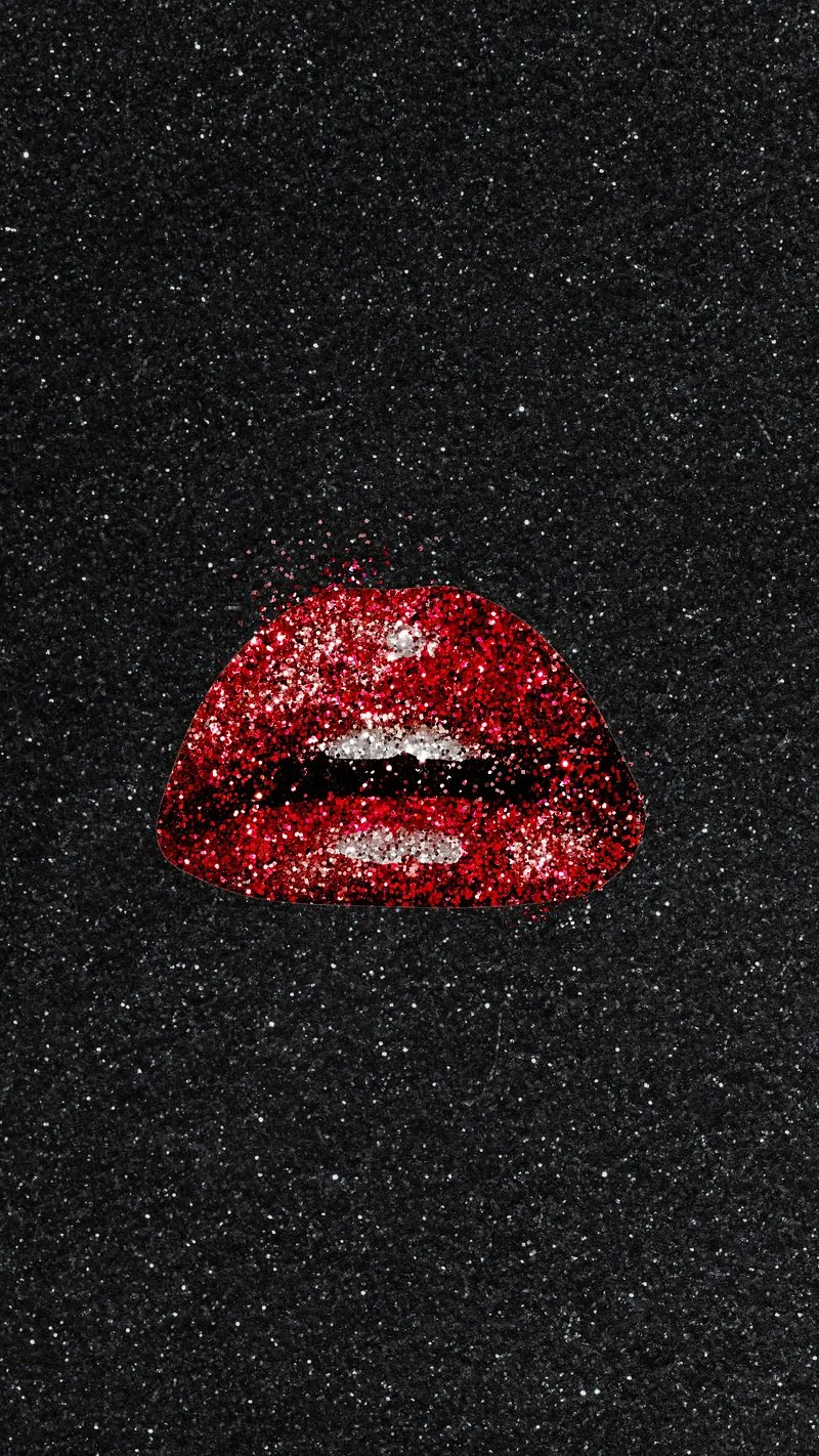 Red Lips Glitter Glam Design for Xiaomi 14 Ultra Wallpaper
