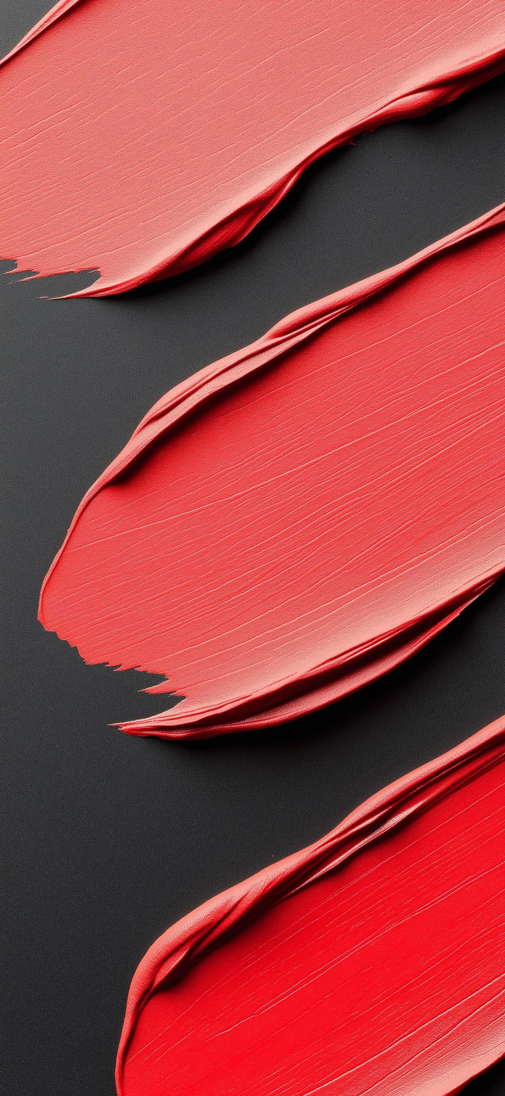Red Lipstick Strokes on Dark Background for Makeup Art