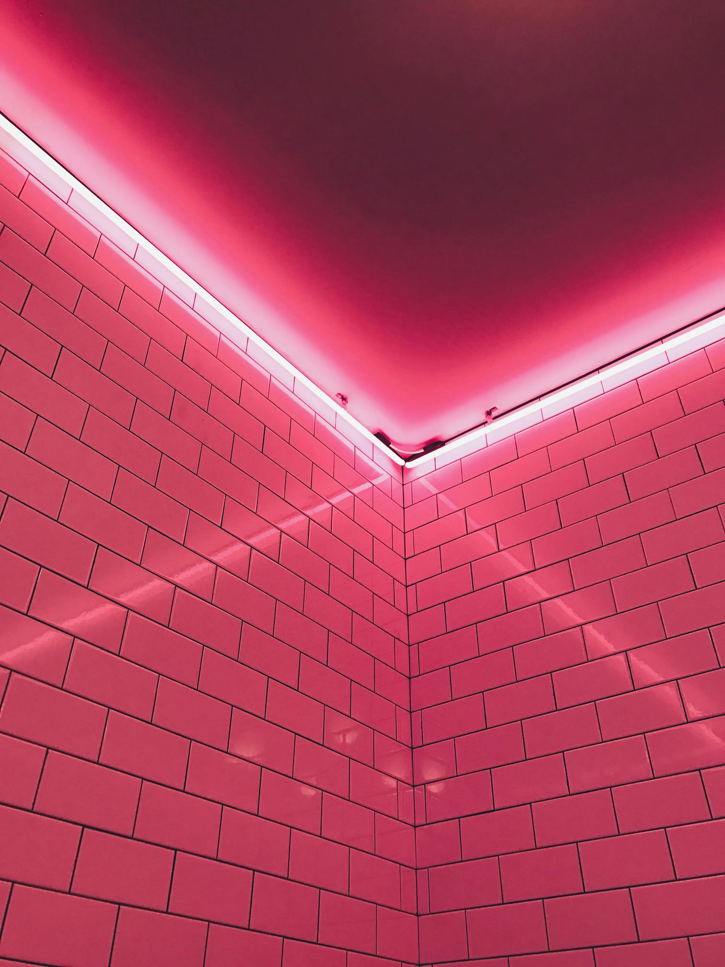 Red Neon Wall Lighting Modern Futuristic Aesthetic Wallpaper