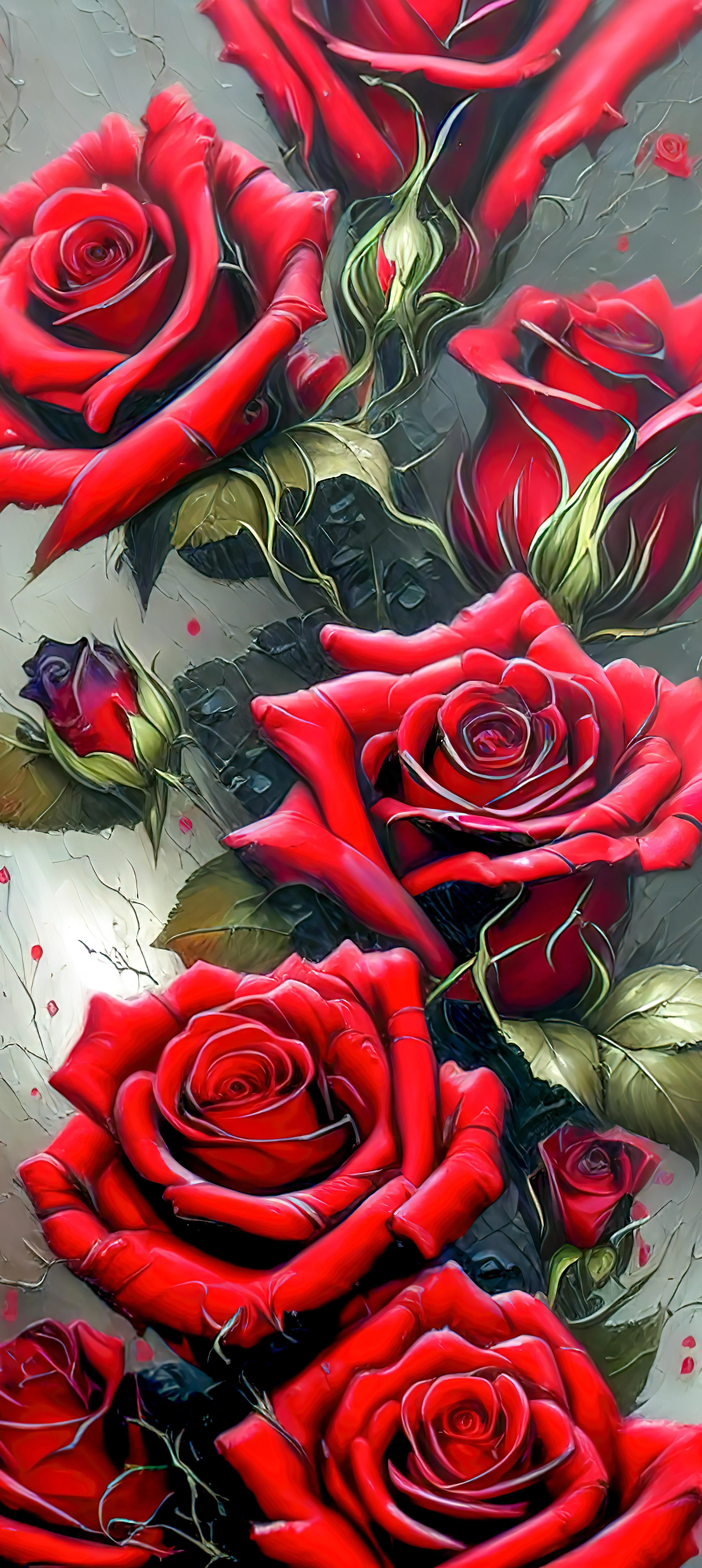 Red Roses Close Up Wallpaper for Romantic Phone Background