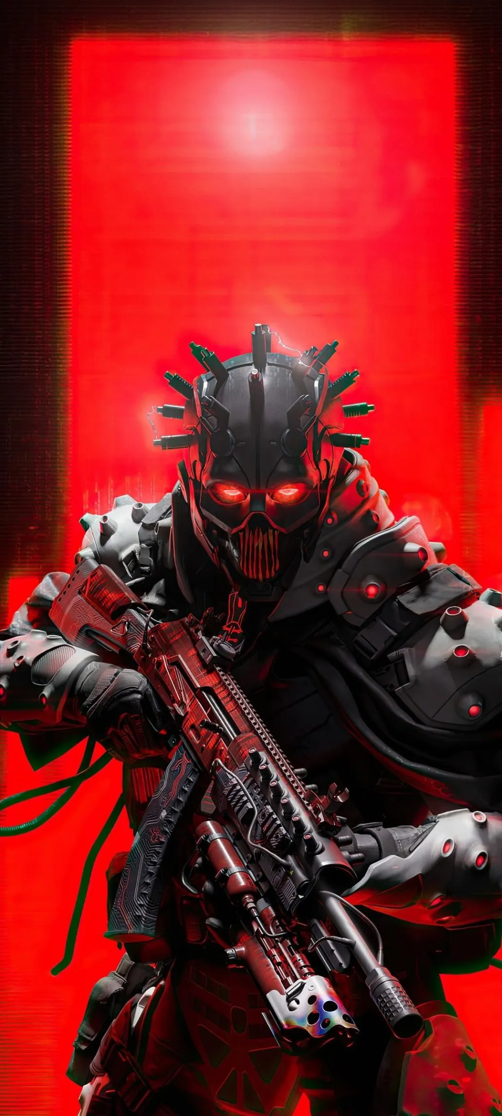 Red Sci Fi Soldier with Helmet free Mobile Wallpaper