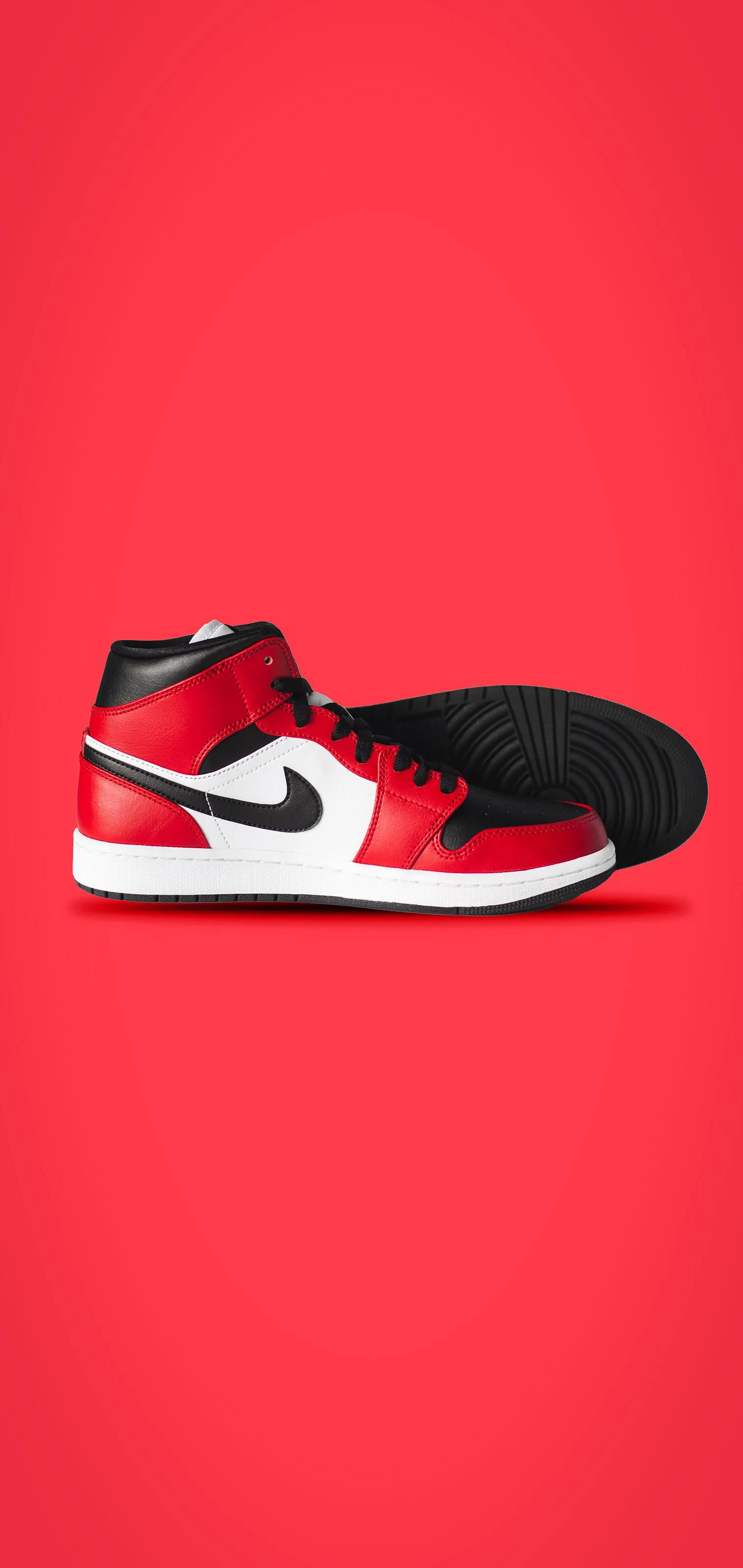 Red Shoe on Bold Background Style Mobile Wallpaper