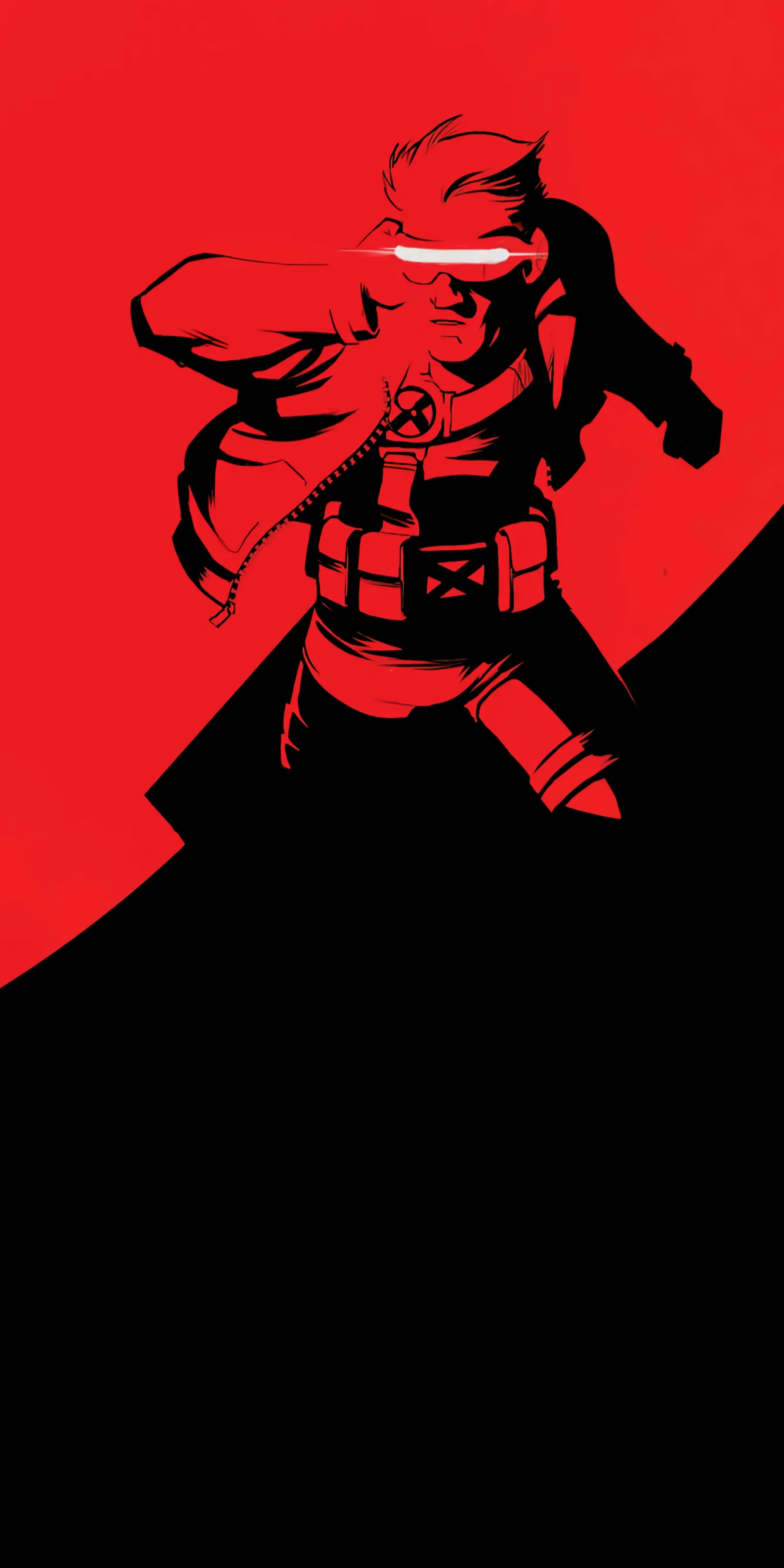 Red Silhouette Action Anime for OnePlus Nord CE 4 Wallpaper