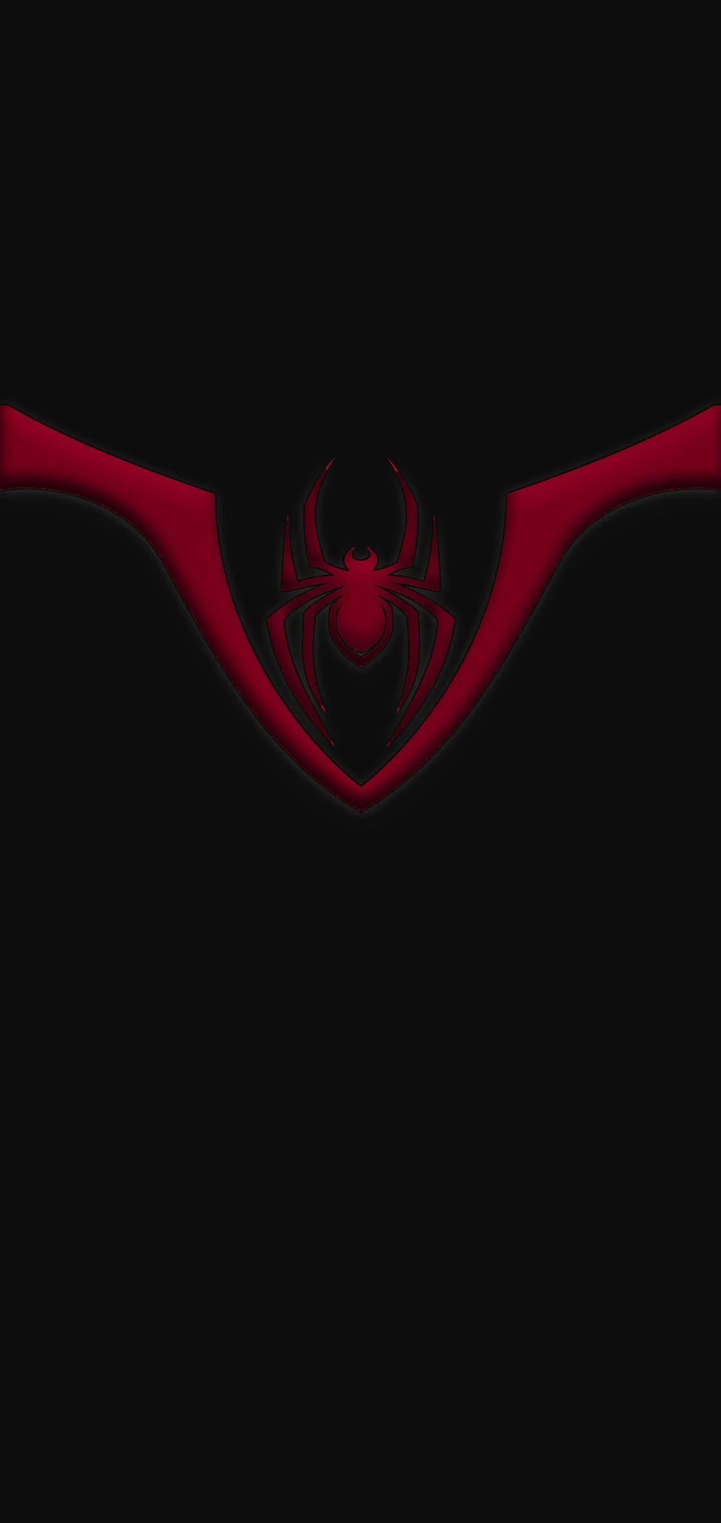 Red Spider Logo Minimal Dark Themed Abstract Design