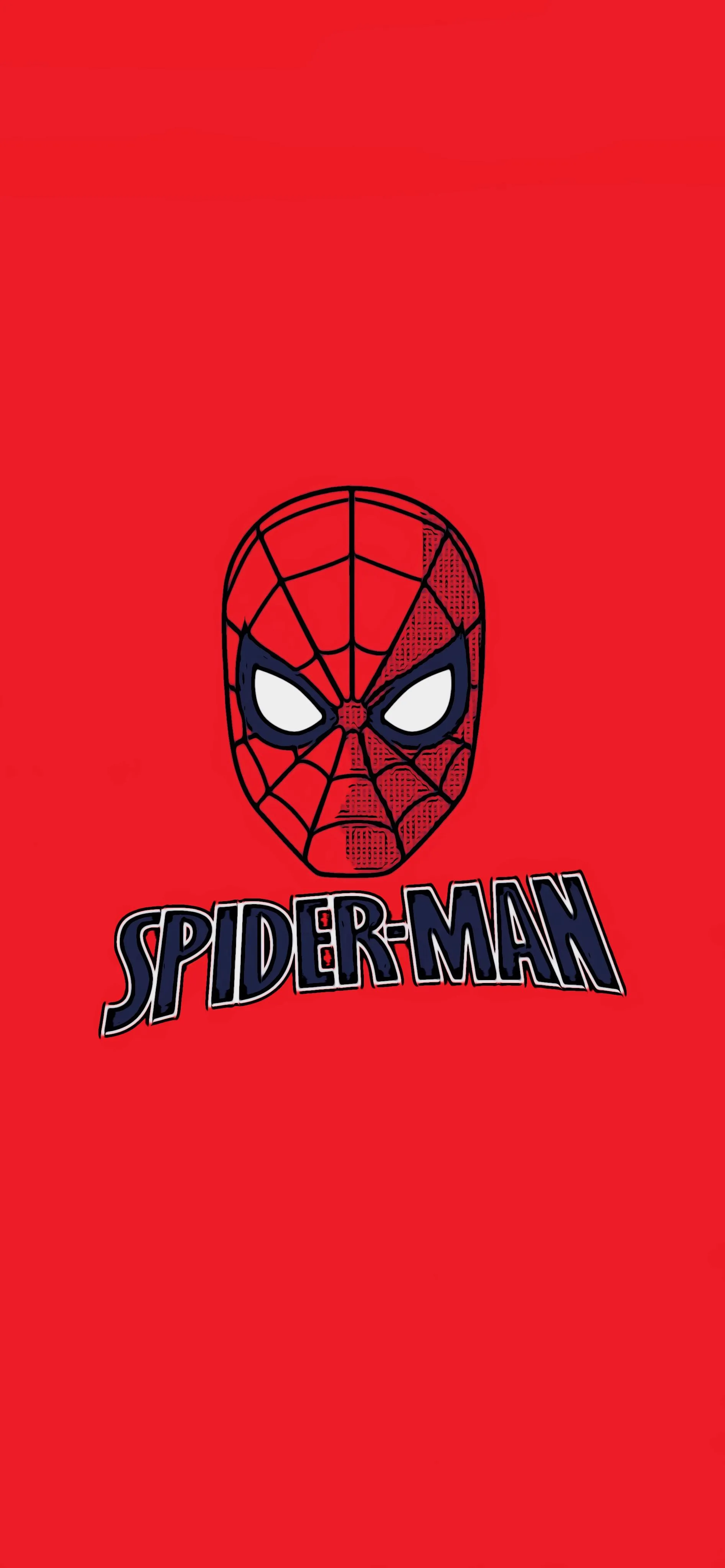Red Spiderman Logo Mobile Wallpaper Simple Background