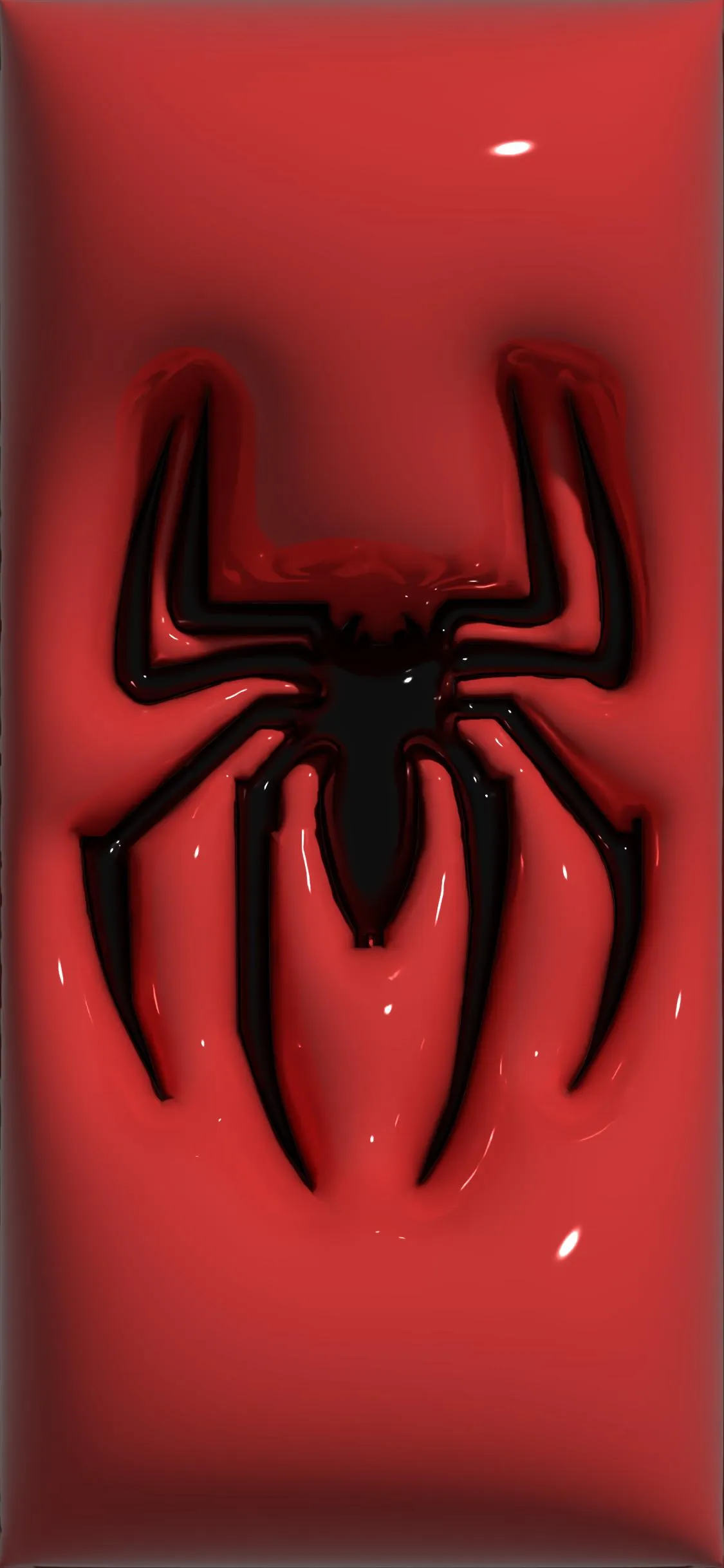 Red Spiderman Symbol Dark Background Phone Wallpaper